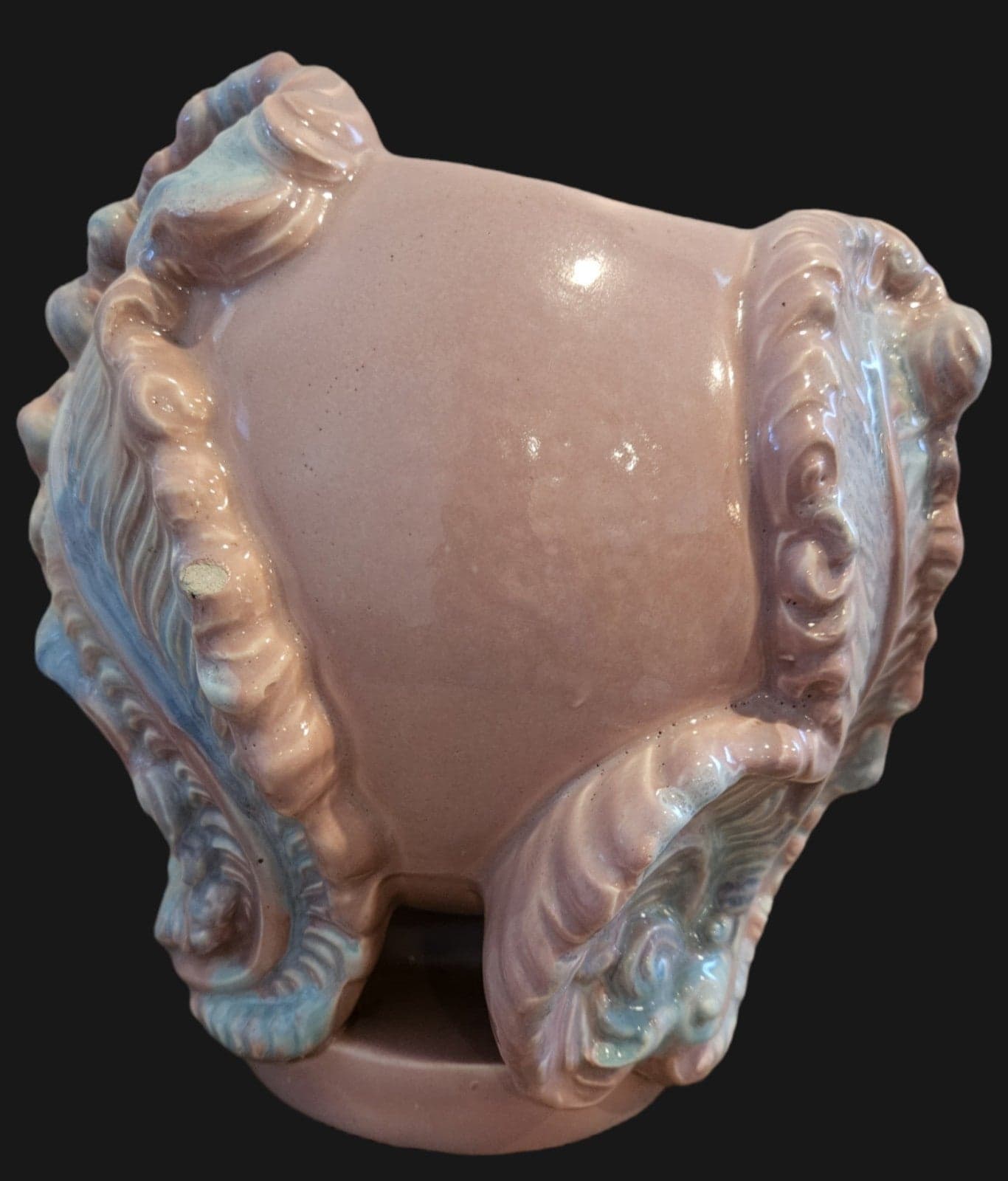 Royal Haeger Midcentury 1950’s Mauve Agate Pottery Planter Vase - Thumbnail 6