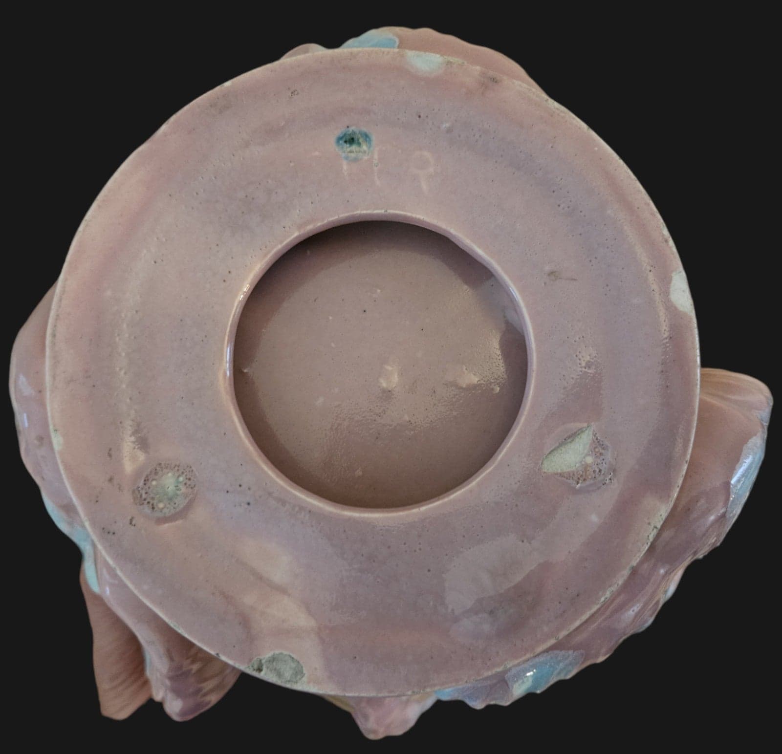 Royal Haeger Midcentury 1950’s Mauve Agate Pottery Planter Vase - Thumbnail 9