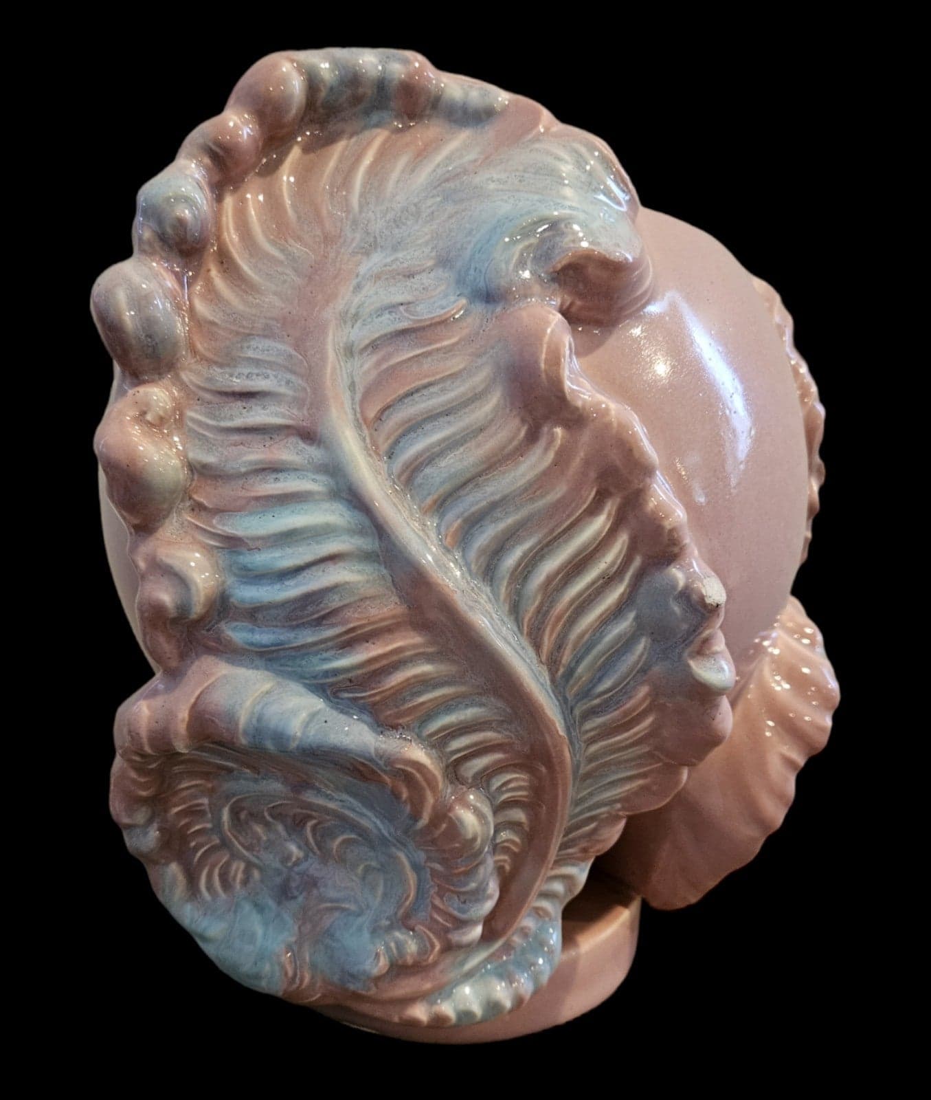 Royal Haeger Midcentury 1950’s Mauve Agate Pottery Planter Vase - Thumbnail 2