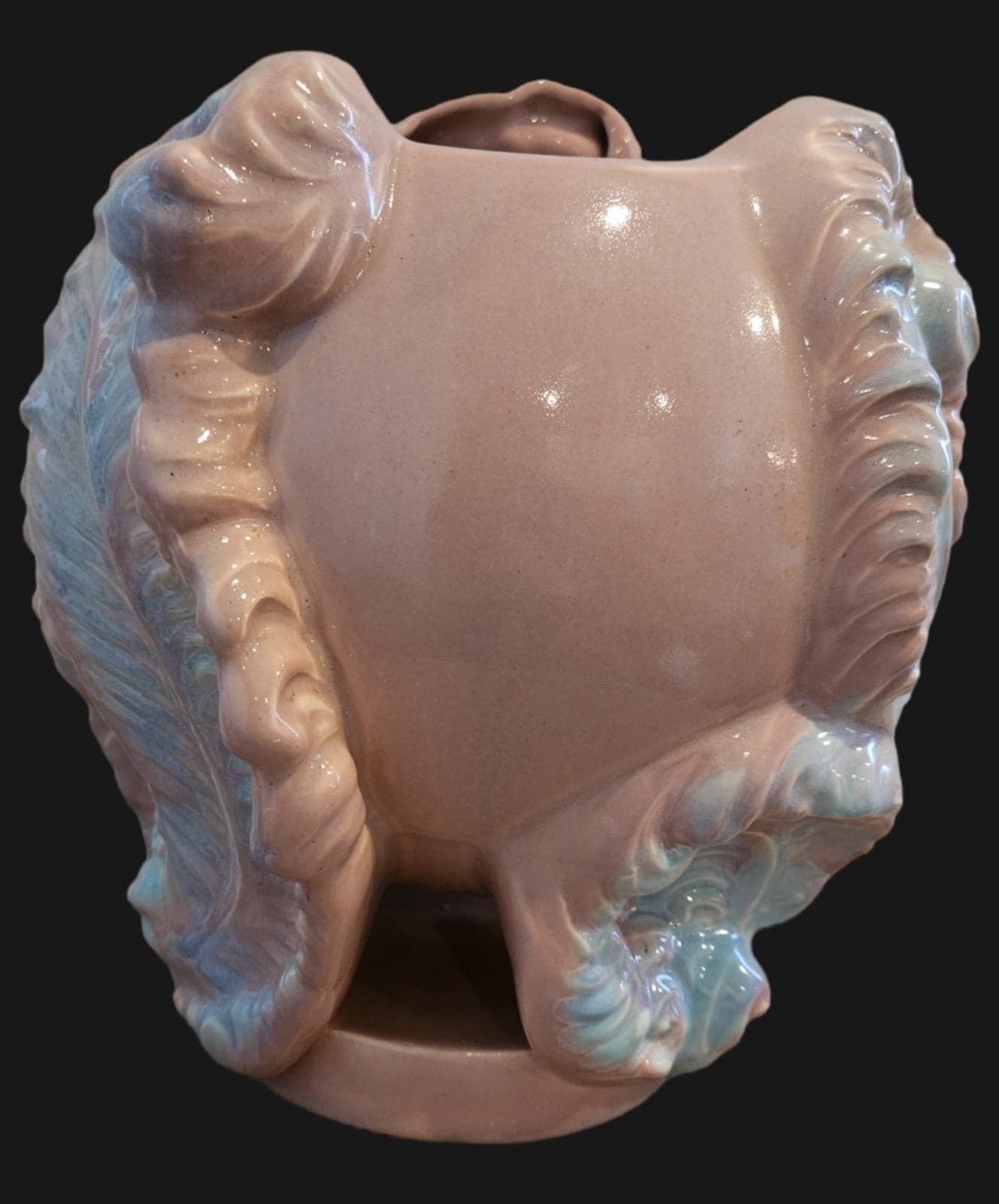 Royal Haeger Midcentury 1950’s Mauve Agate Pottery Planter Vase - Thumbnail 5