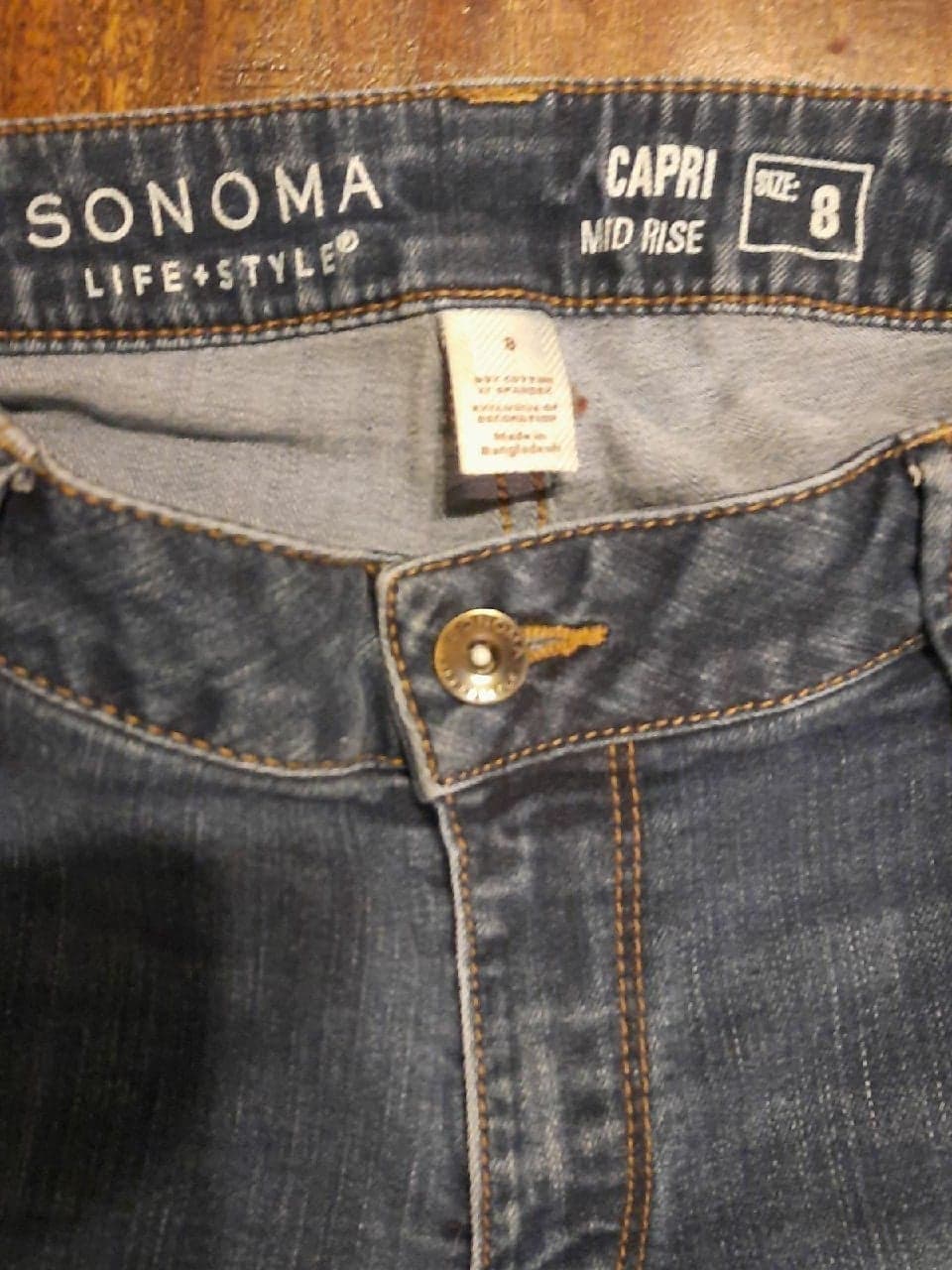 Sonoma Mid Rise Capri Size 8 - Thumbnail 4