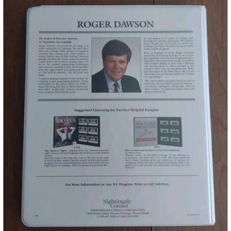 The Secrets of Power Negotiating by Roger Dawson CASSETTE FORMAT VTG - Thumbnail 4