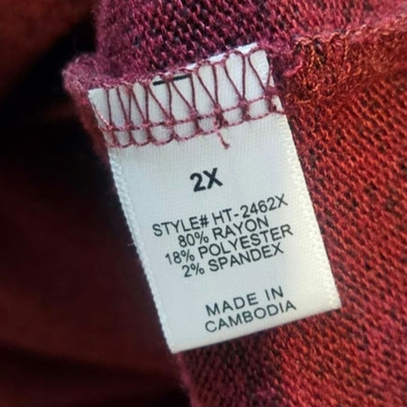 Womens 2X Zenana Outfitters Lightweight Longsleeve Top - Thumbnail 4
