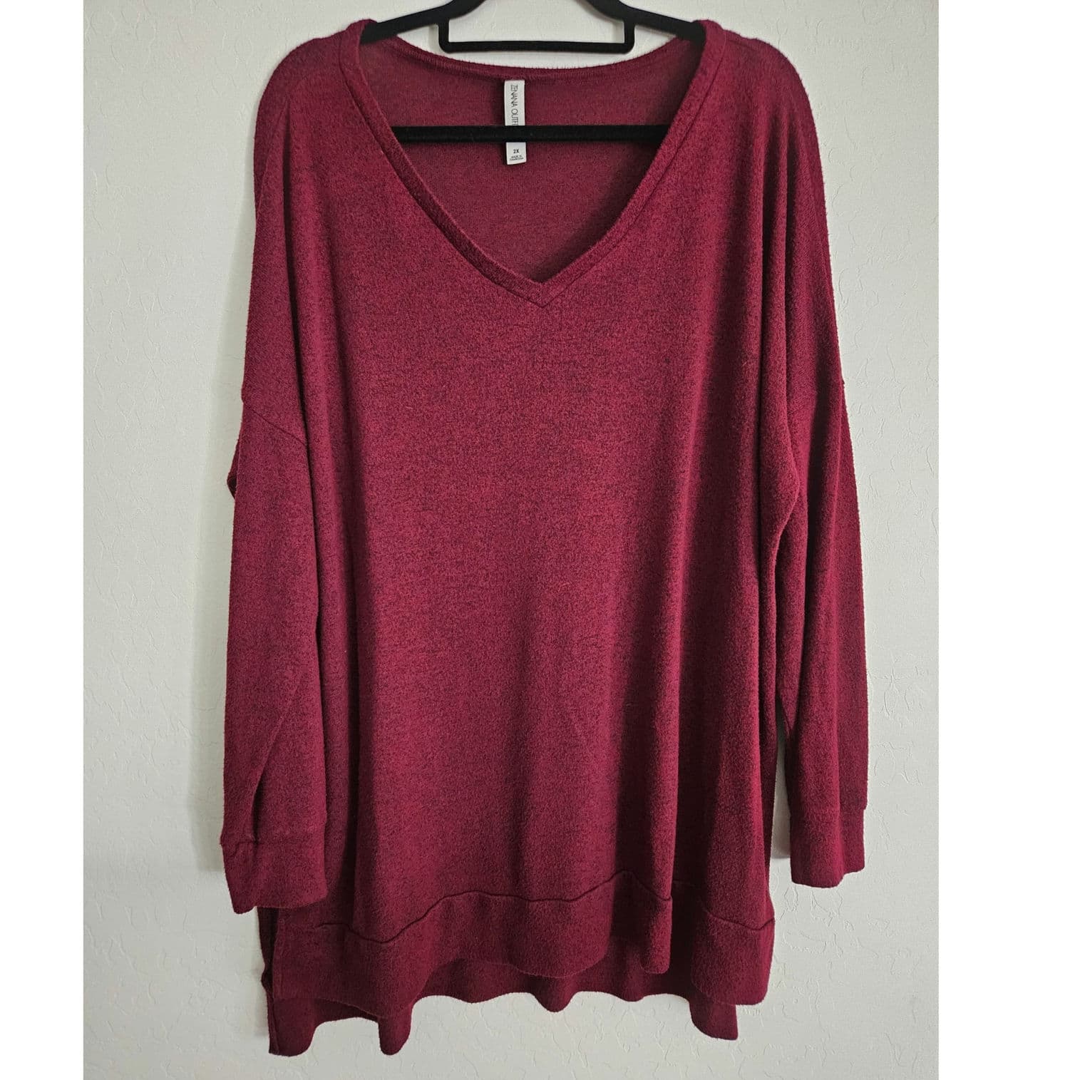 Womens 2X Zenana Outfitters Lightweight Longsleeve Top - Thumbnail 5