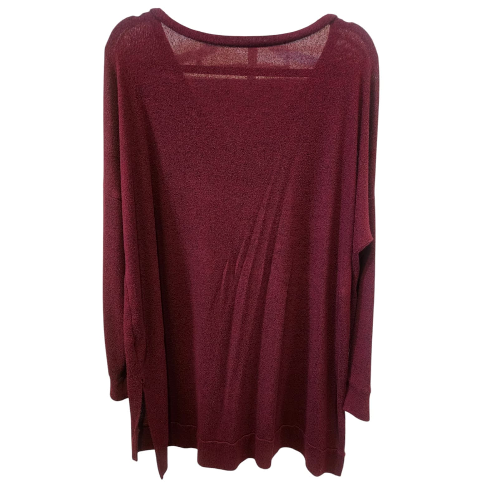Womens 2X Zenana Outfitters Lightweight Longsleeve Top - Thumbnail 2