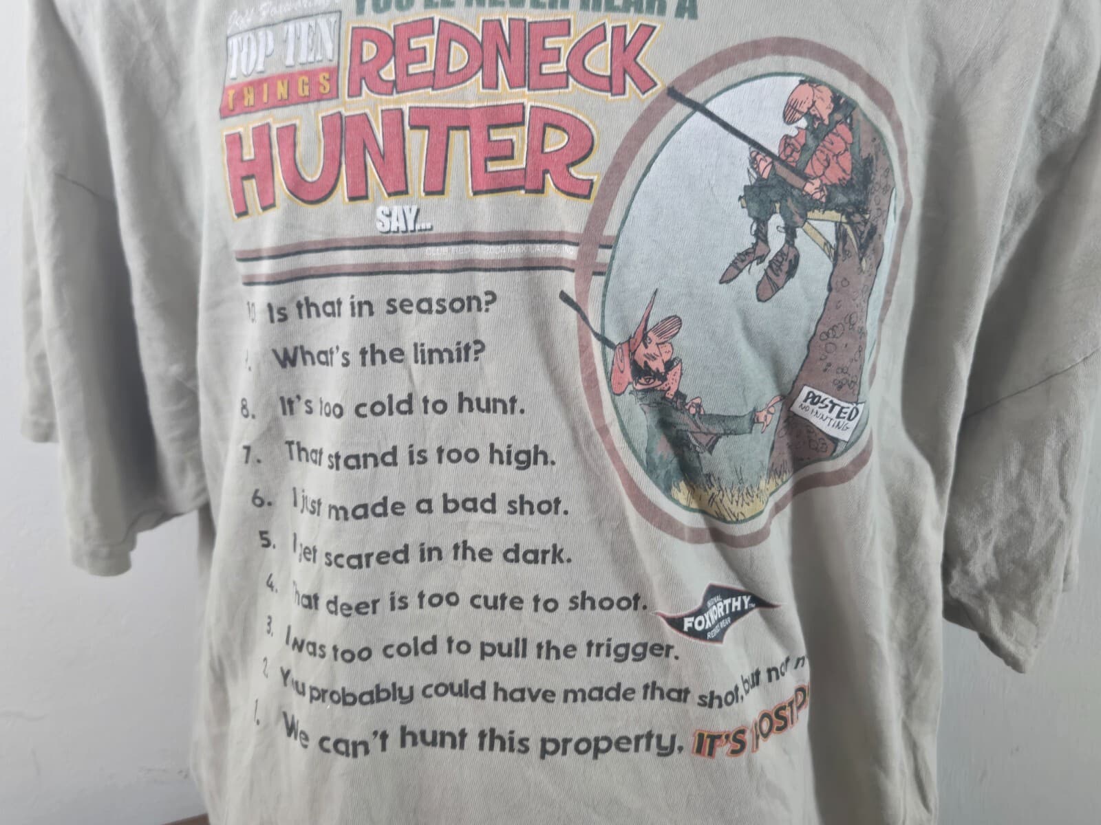 Jeff Foxworthy Top Ten Things You'll Never Hear A Redneck Hunter Say Size XXL - Thumbnail 3