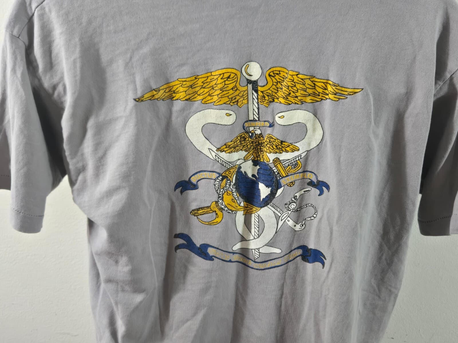 Fruit Of The Loom Heavy Vintage OCS DOC Branch Medical Clinic Size L Gray - Thumbnail 4
