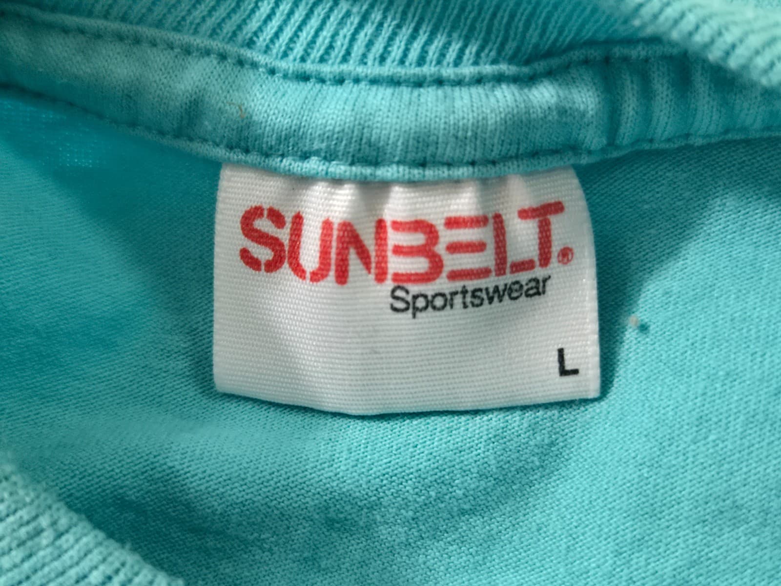 Sunbelt Graphic Tee Shirt Size L Blue 50 Years Old Vintage - Thumbnail 4