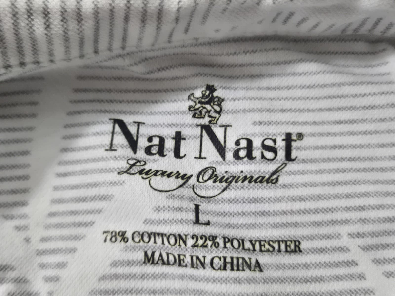Nat Nast Polo Shirt Mens Large Gray Short Sleeve Luxury Originals Foliage Print - Thumbnail 4