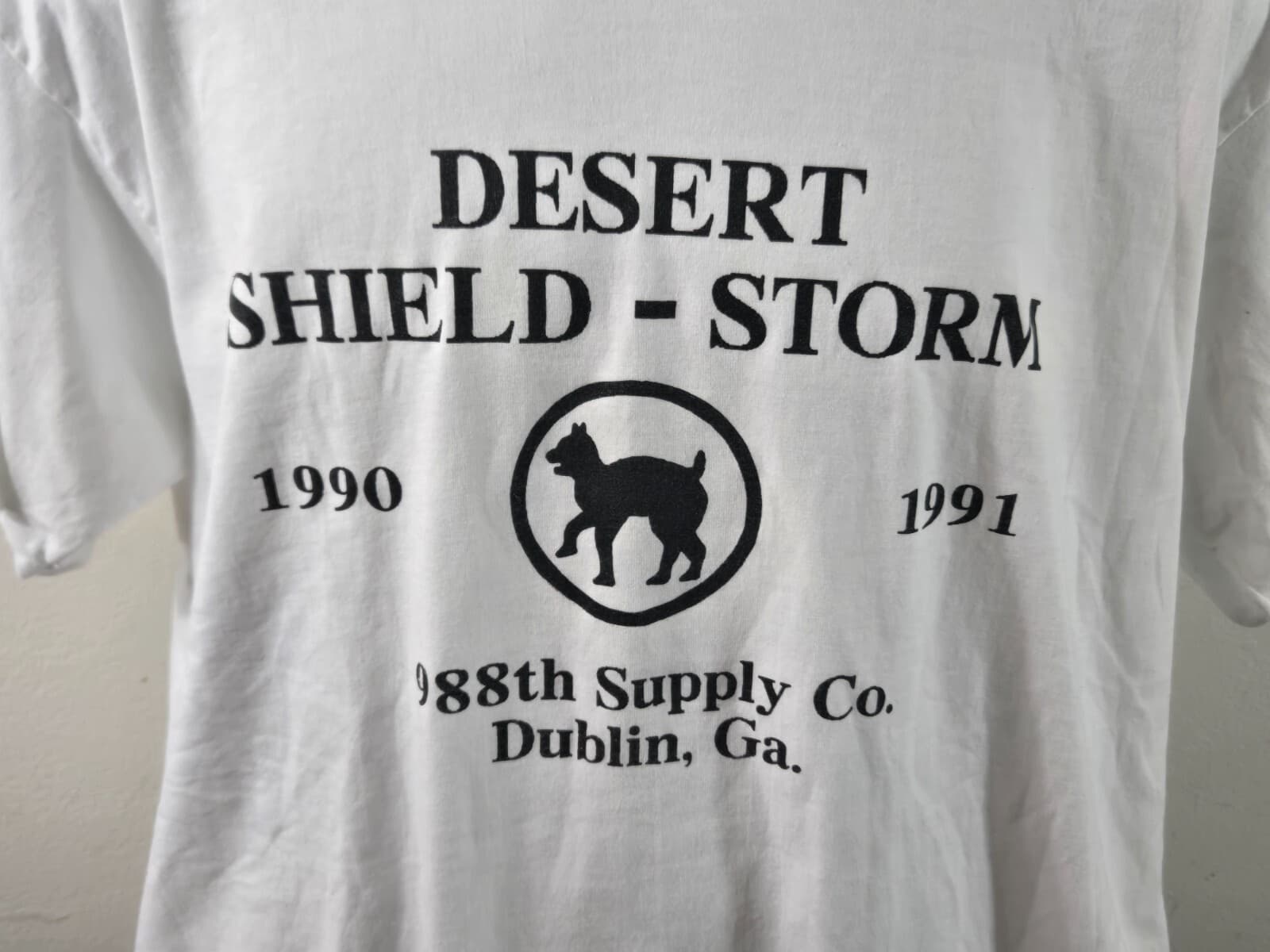 Desert Shield-Storm 1990-1991 988th Supply Company Dublin GA Size XXL Sing Stitc - Thumbnail 5