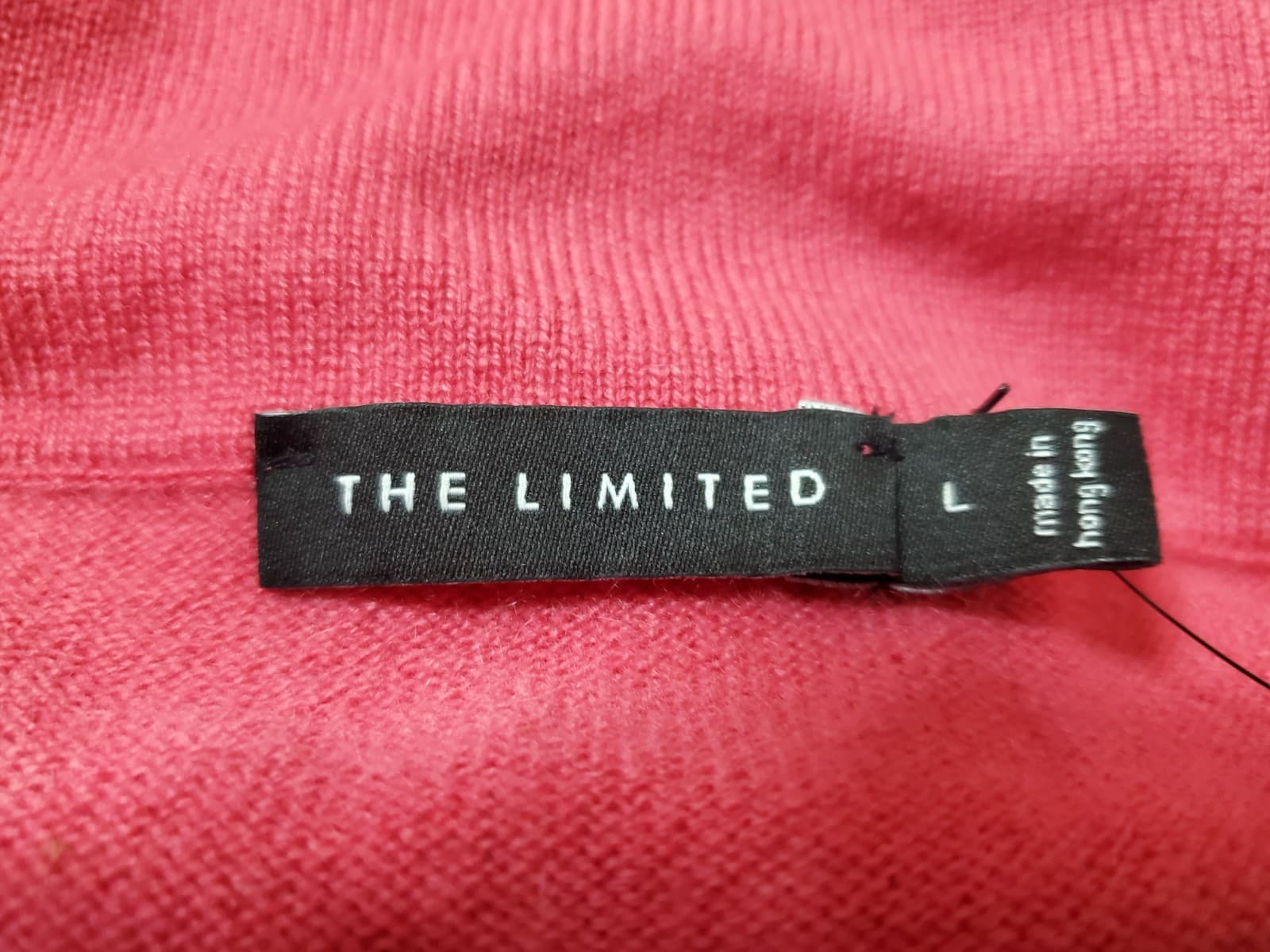 The Limited Women's Pink Boat Neck Sweater Pullover Size Large Cashmere - Thumbnail 8