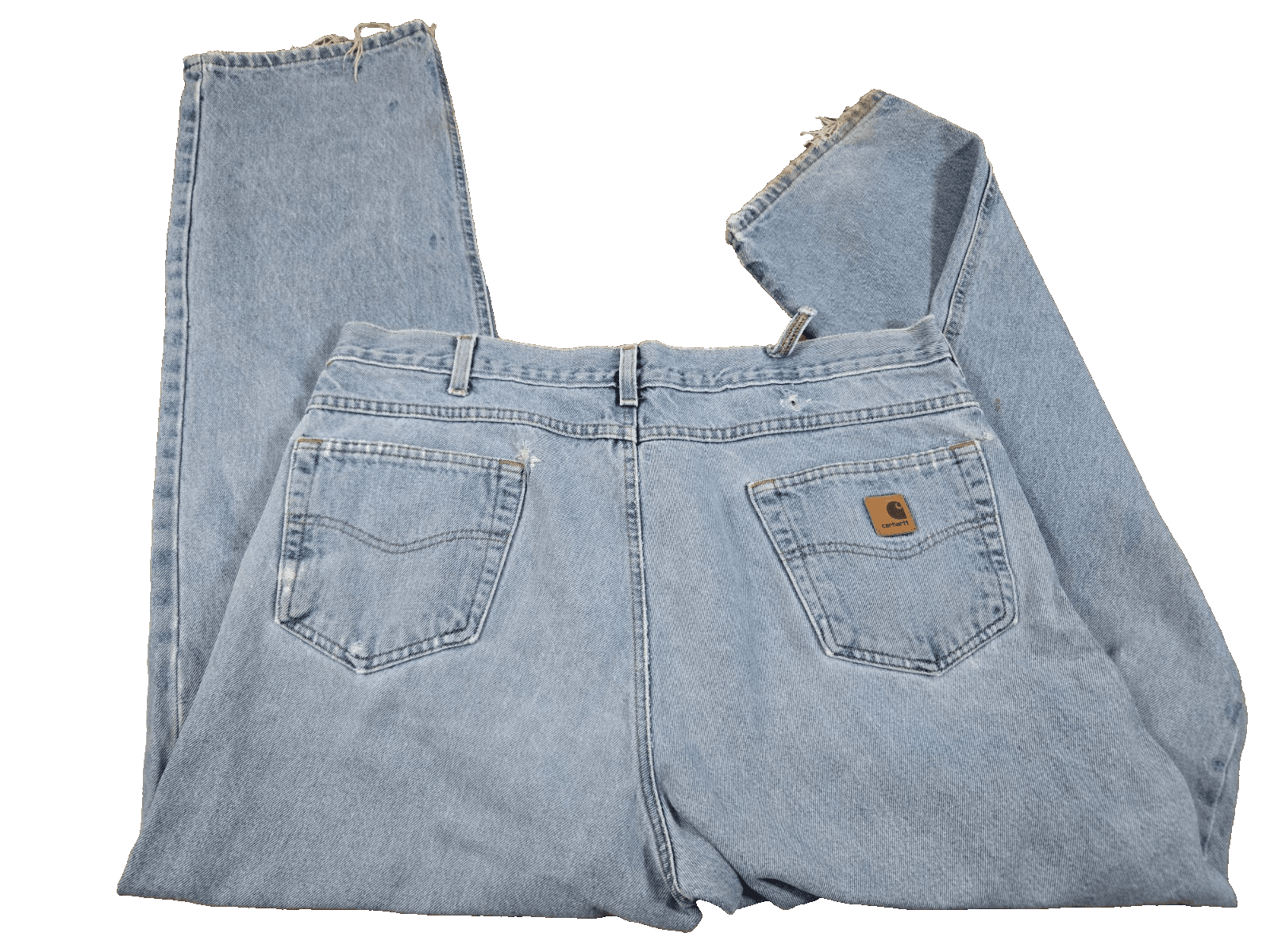 Carhartt Jeans Mens 40x32 Relaxed Fit Blue Denim Cotton Work Distressed - Thumbnail 3