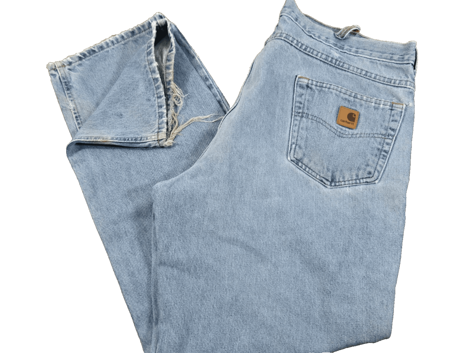 Carhartt Jeans Mens 40x32 Relaxed Fit Blue Denim Cotton Work Distressed - Thumbnail 12