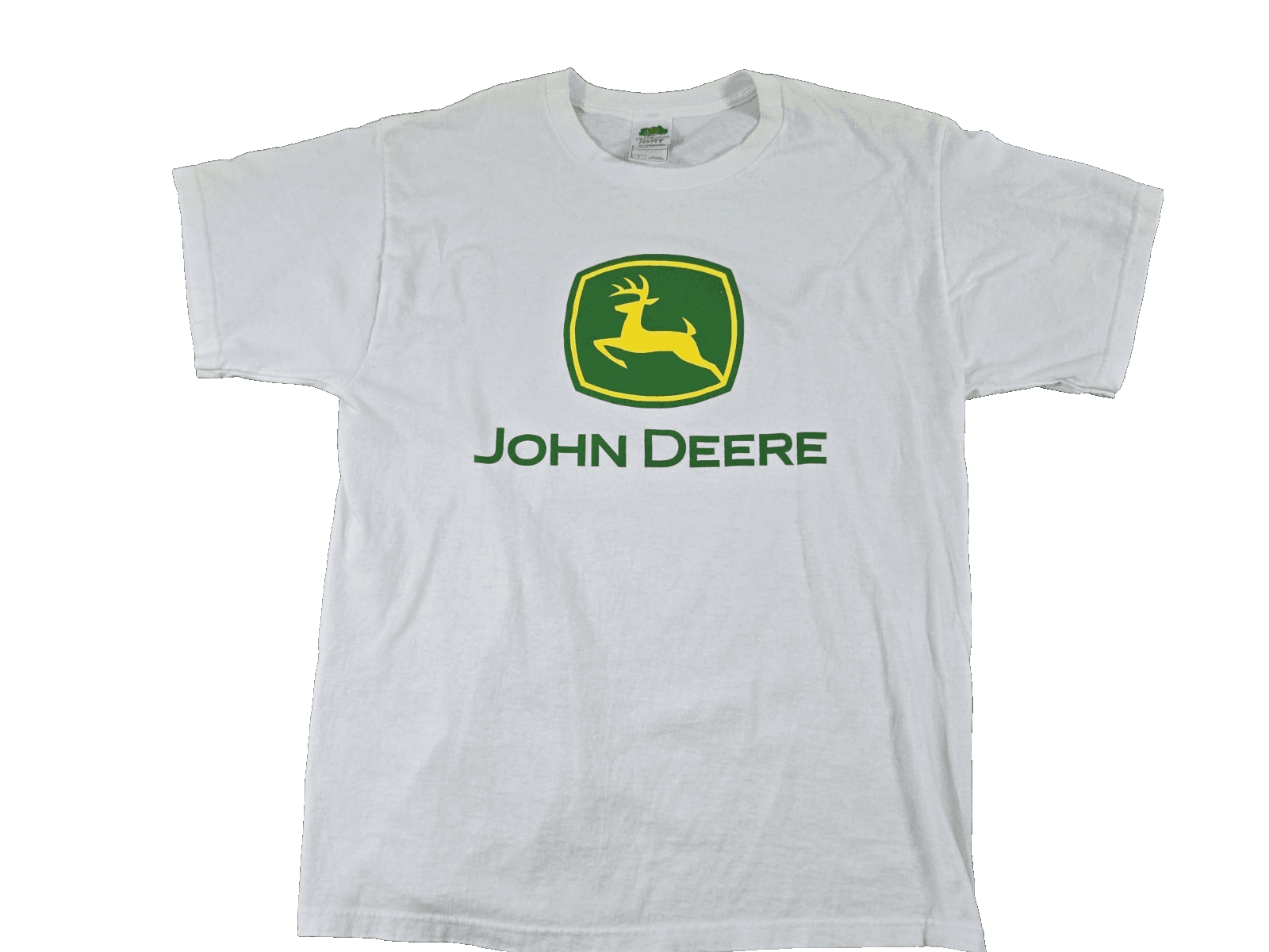 John Deere Fruit Of The Loom Heavy Cotton Tee Shirt Size Large Graphic