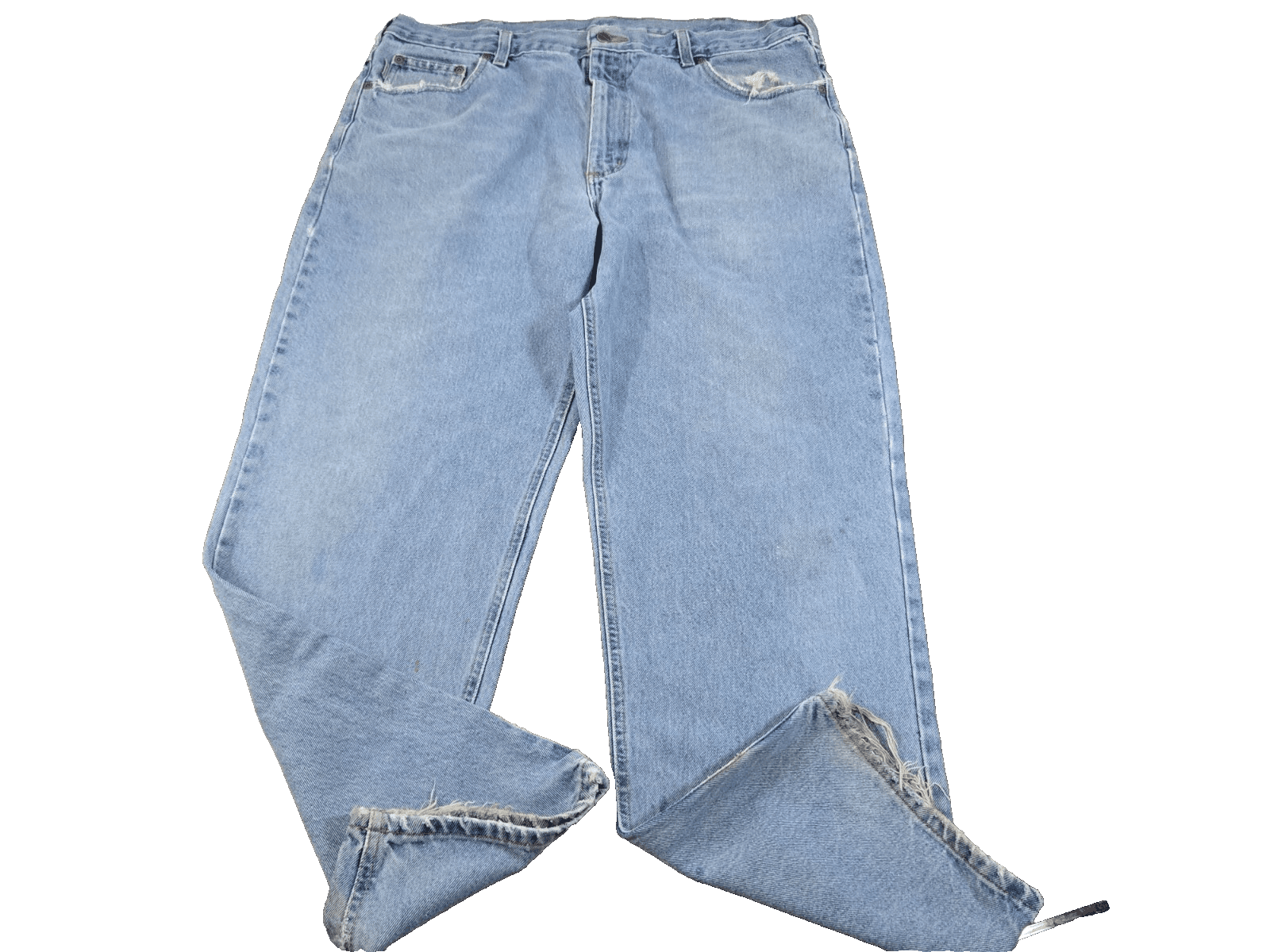 Carhartt Jeans Mens 40x32 Relaxed Fit Blue Denim Cotton Work Distressed