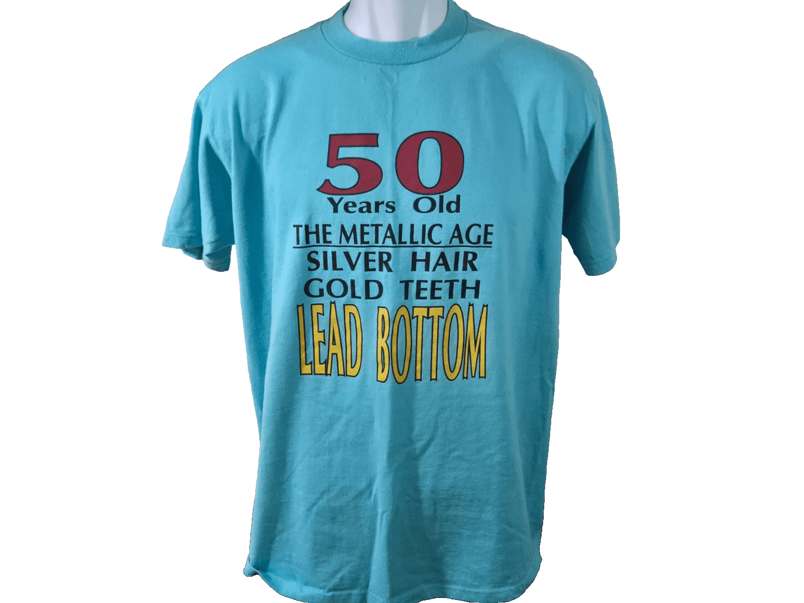 Sunbelt Graphic Tee Shirt Size L Blue 50 Years Old Vintage