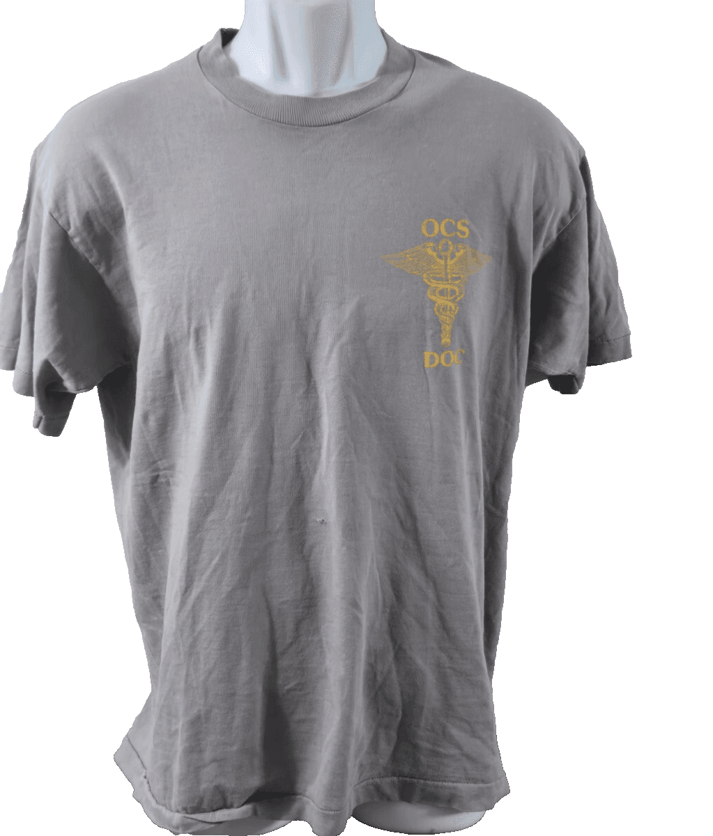 Fruit Of The Loom Heavy Vintage OCS DOC Branch Medical Clinic Size L Gray - Thumbnail 6