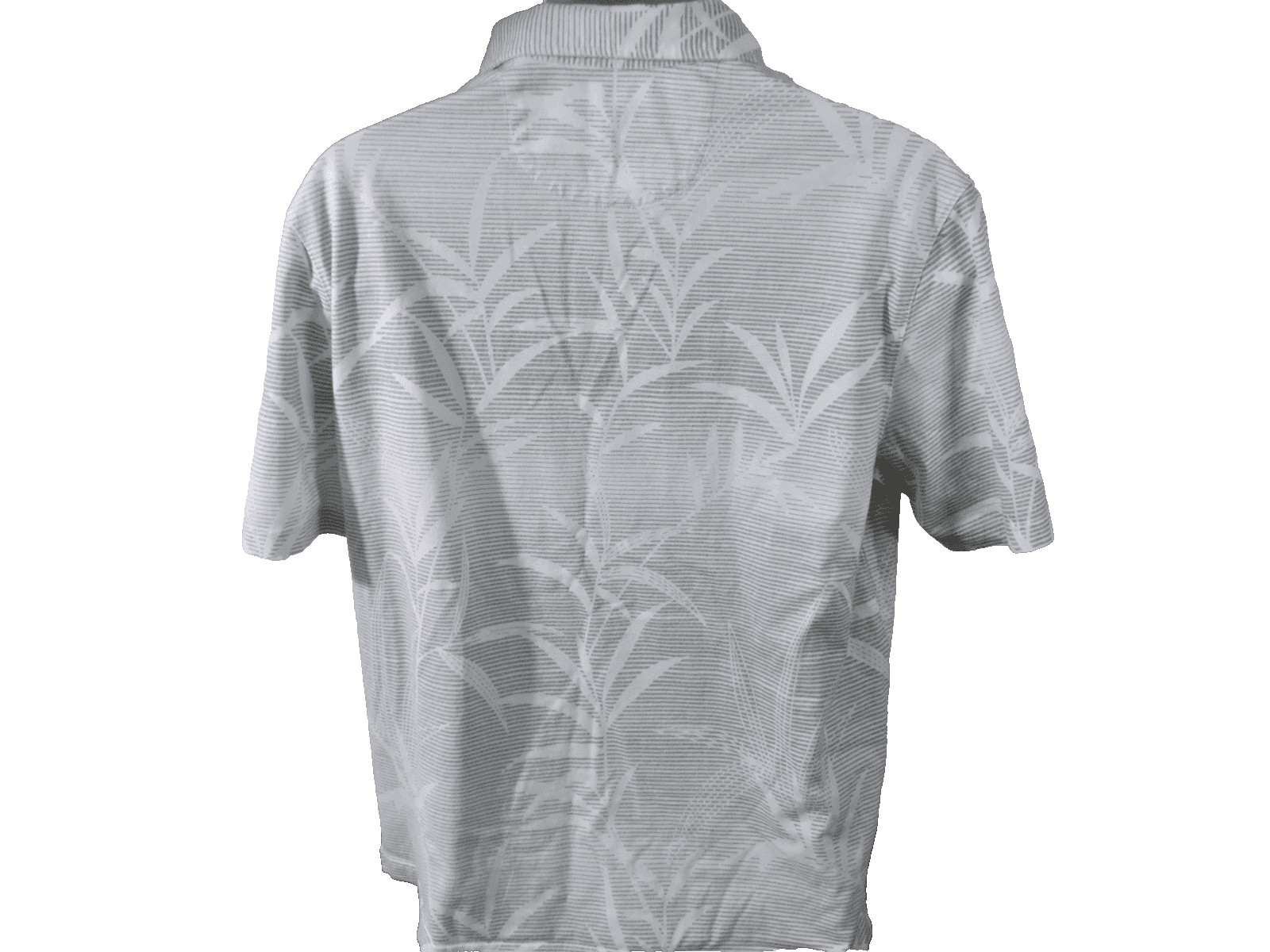 Nat Nast Polo Shirt Mens Large Gray Short Sleeve Luxury Originals Foliage Print - Thumbnail 3