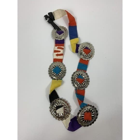 Dillard's Vintage Boho Multicolor With Silver Belt One Size 45"