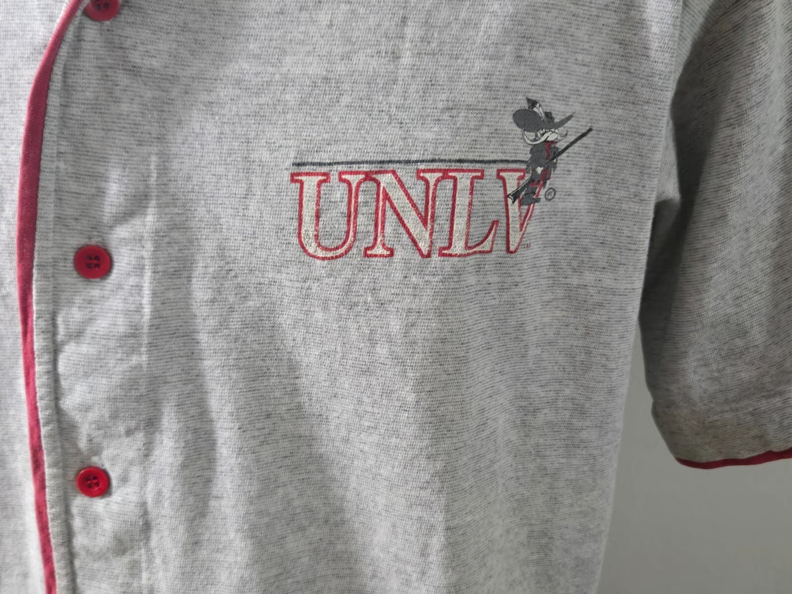 UNLV Runnin REBELS The GAME Jersey Sewn Lettering Vintage 90's Baseball Large - Thumbnail 2