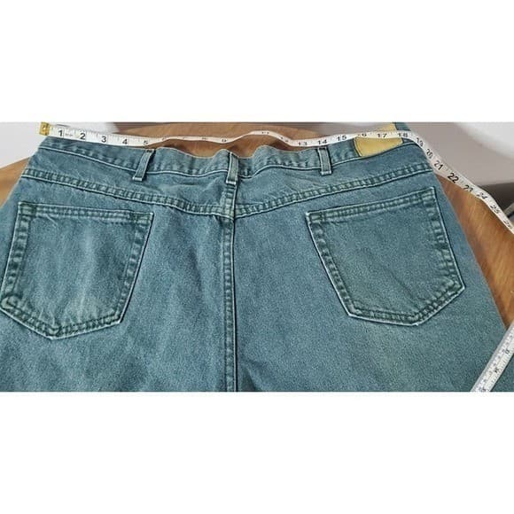L.L. Bean Vintage Blue Denim Jeans Size 36 X 33 Freeport Maine Made In USA - Thumbnail 7