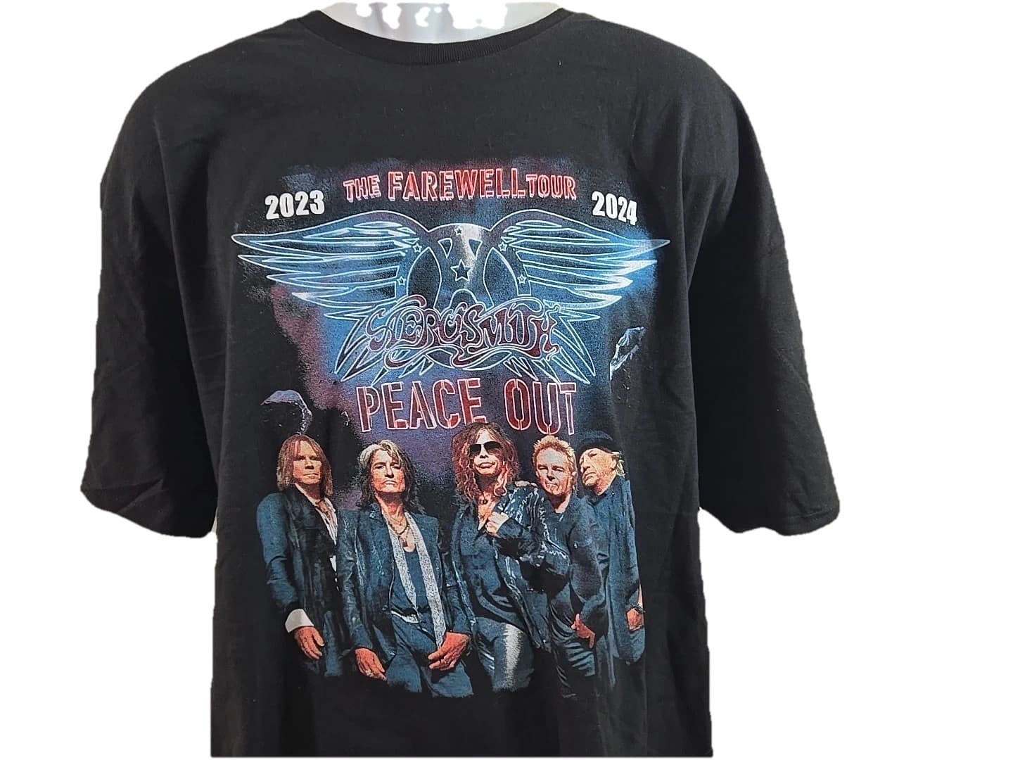 Aerosmith Peace Out Farewell Tour 2025 Shirt Delta Pro Weight Size XXL Black - Thumbnail 2