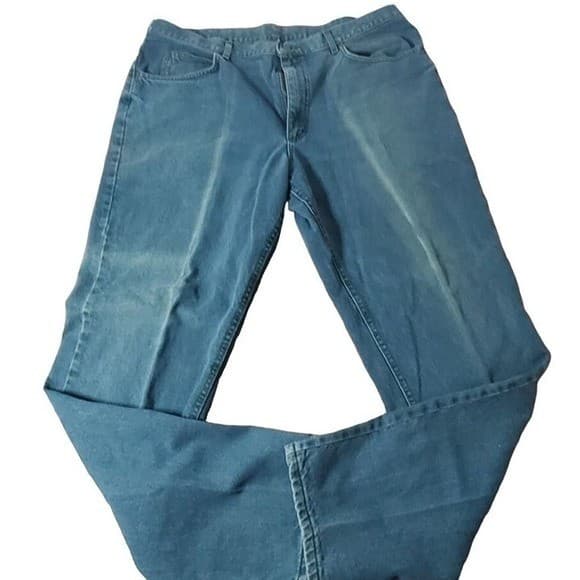 L.L. Bean Vintage Blue Denim Jeans Size 36 X 33 Freeport Maine Made In USA
