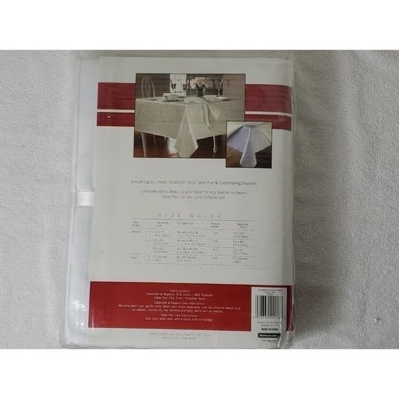 Town & Country Everything Table Set Ivory Floral 60"x102" Oblong 8 Napkins - Thumbnail 5