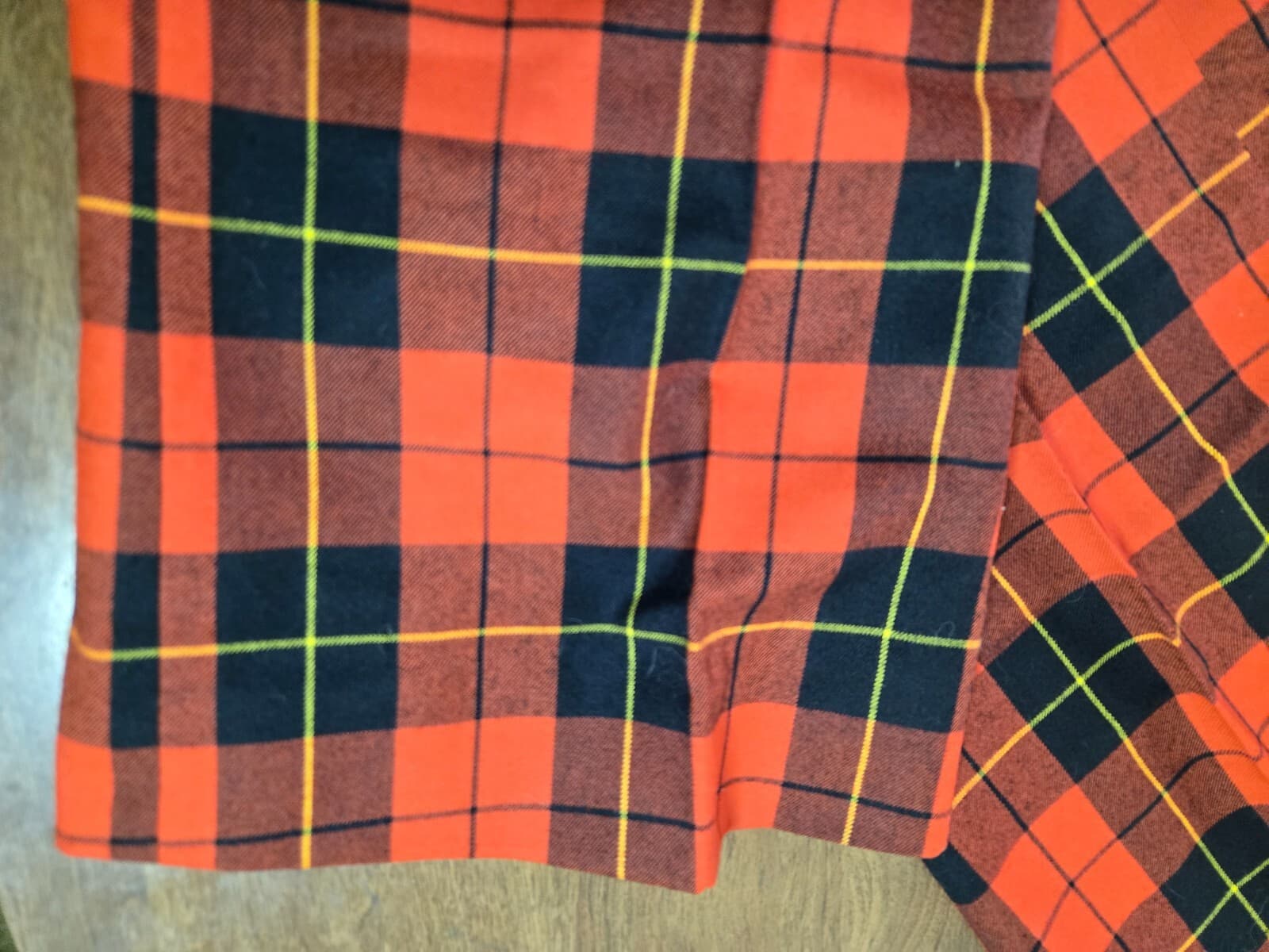 Varela Tartan Plaid Red Vintage Styled In California Flare Men’s Vintage 36 X 32 - Thumbnail 5
