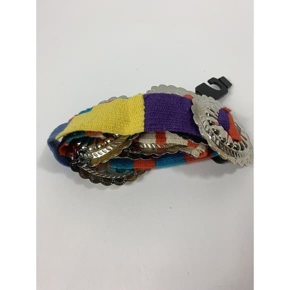 Dillard's Vintage Boho Multicolor With Silver Belt One Size 45" - Thumbnail 2