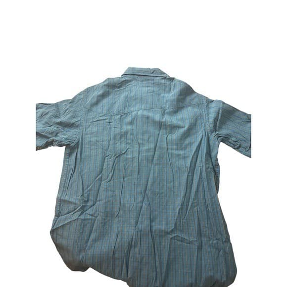 Columbia Sportswear Company Men's Blue Plaid Short Sleeve Button Up Shirt Size L - Thumbnail 3