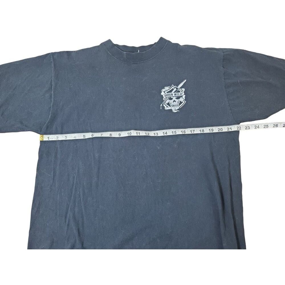 Vintage "Born Wild" Graphic Black T-Shirt With Eagle & "Spirit Of America" Desig - Thumbnail 6