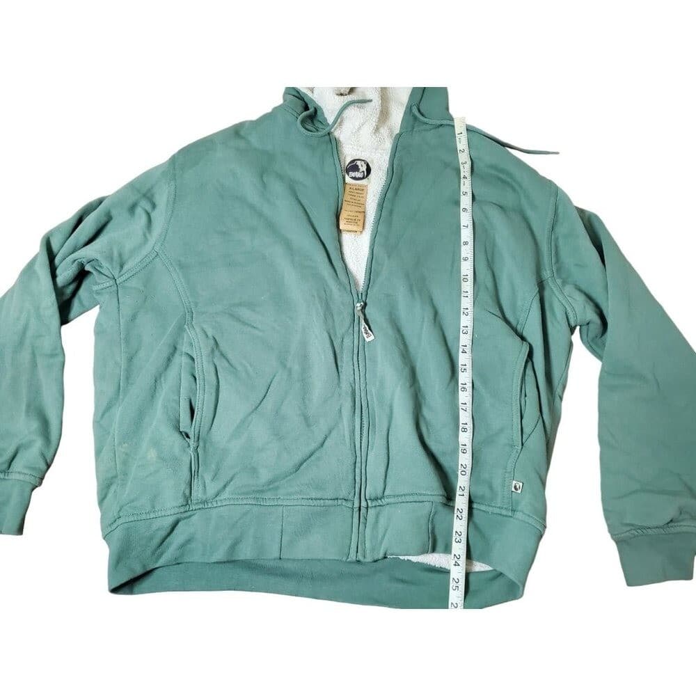 Berne Ladies X-Large Green Sherpa-Lined Zip-Up Hoodie - Thumbnail 5
