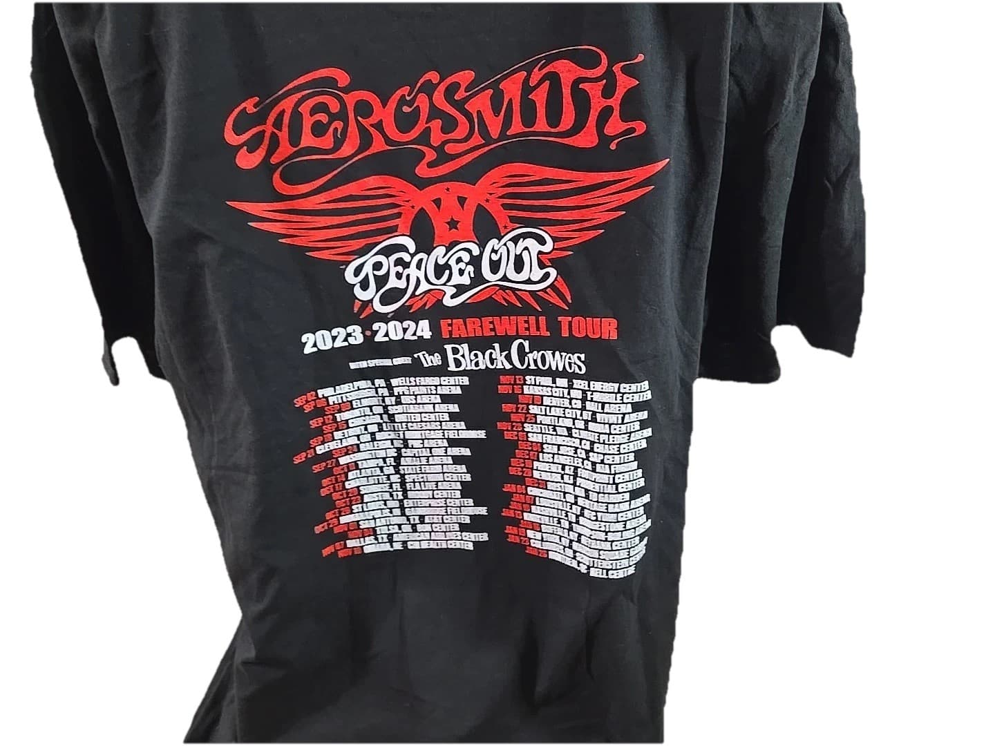 Aerosmith Peace Out Farewell Tour 2025 Shirt Delta Pro Weight Size XXL Black - Thumbnail 5