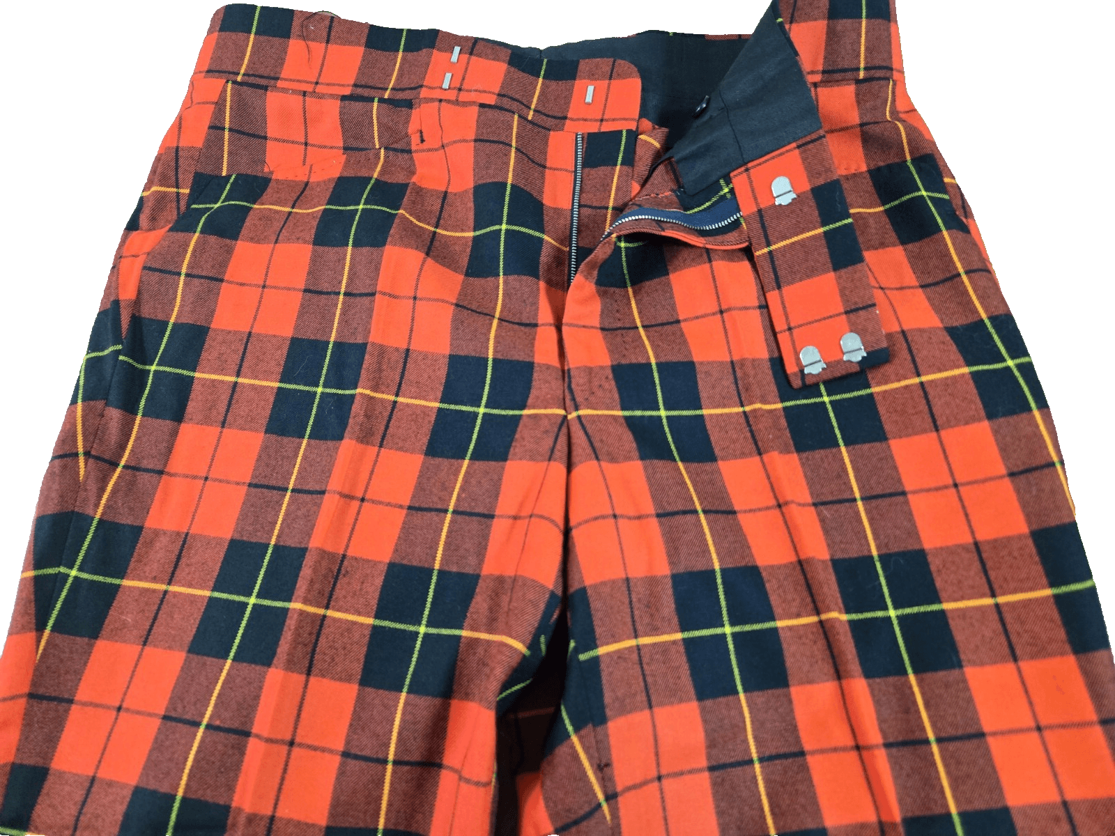 Varela Tartan Plaid Red Vintage Styled In California Flare Men’s Vintage 36 X 32 - Thumbnail 2