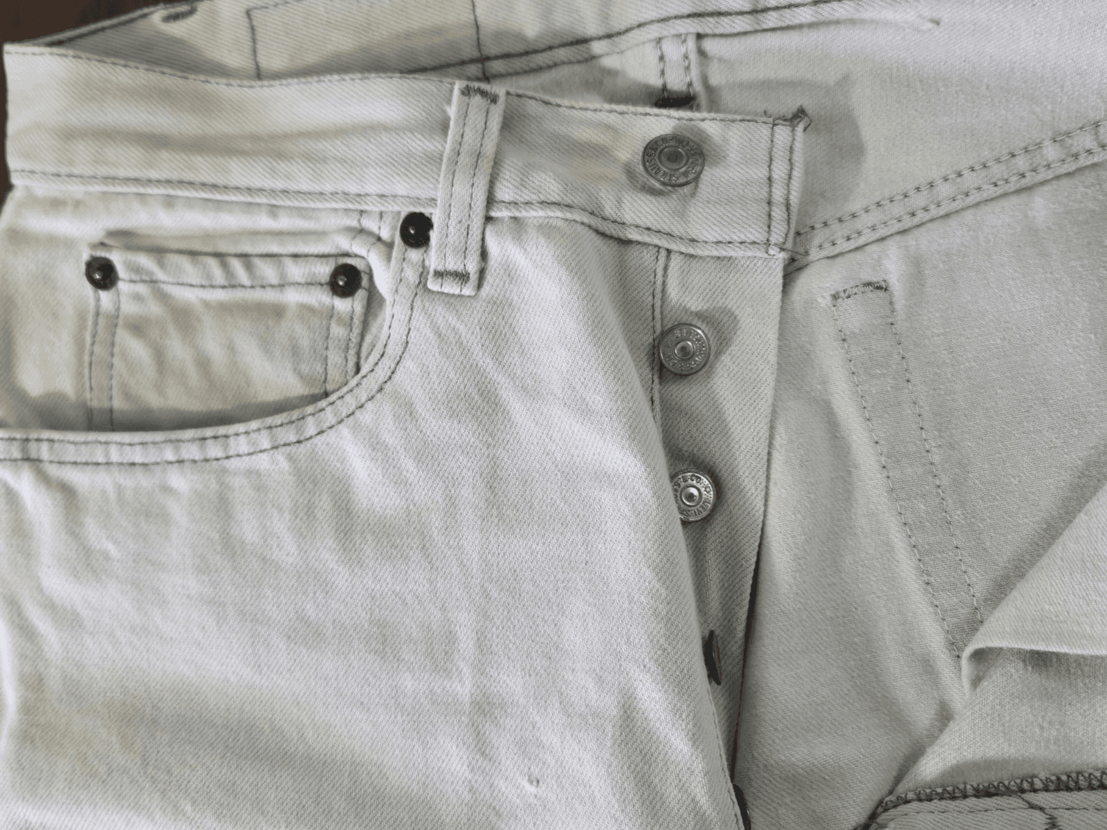 Vintage Levi’s 501 0657 31x36 Faded Grey Jeans 80s Made in USA Fit 30 x 36 - Thumbnail 10
