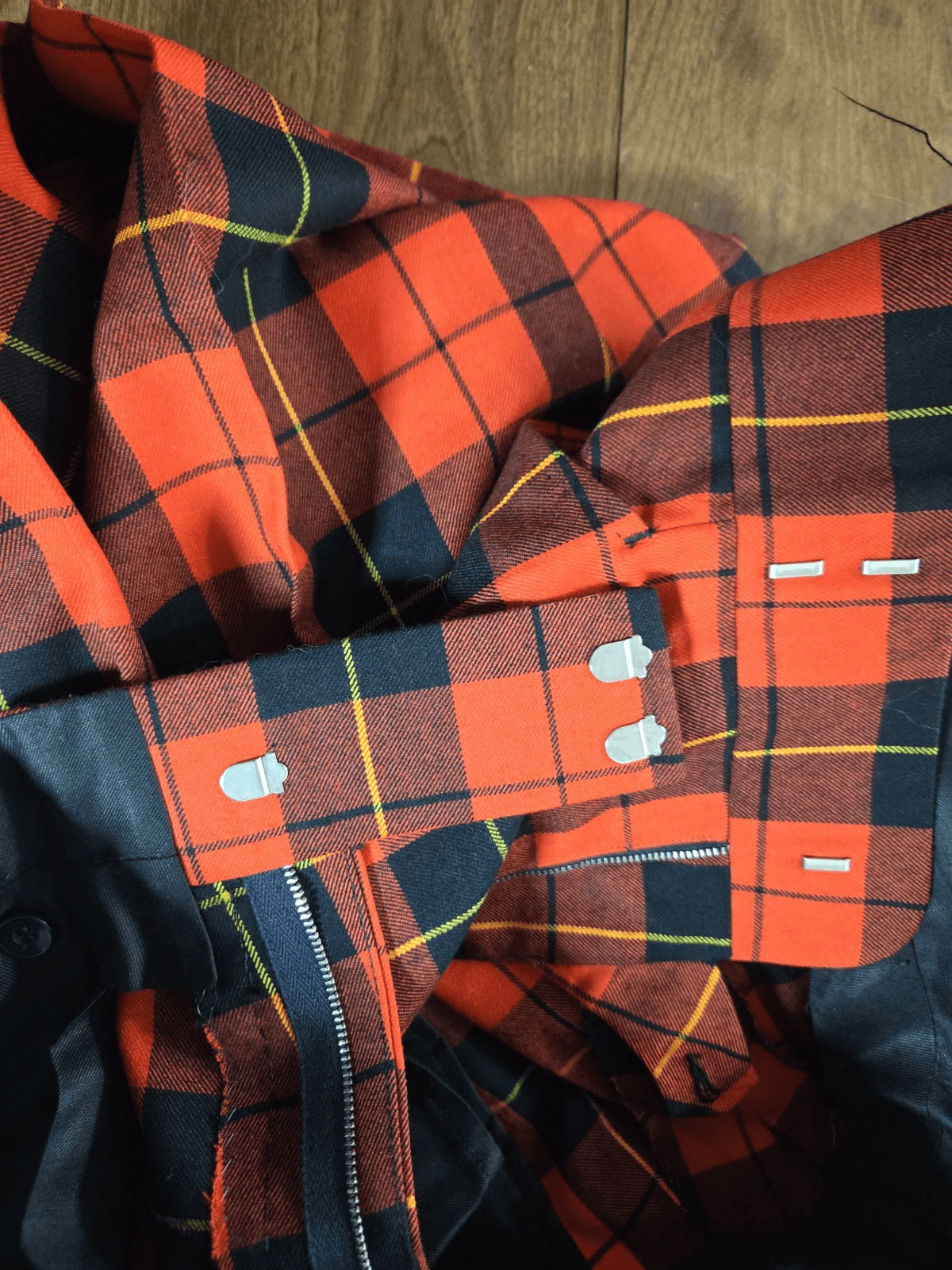 Varela Tartan Plaid Red Vintage Styled In California Flare Men’s Vintage 36 X 32 - Thumbnail 6