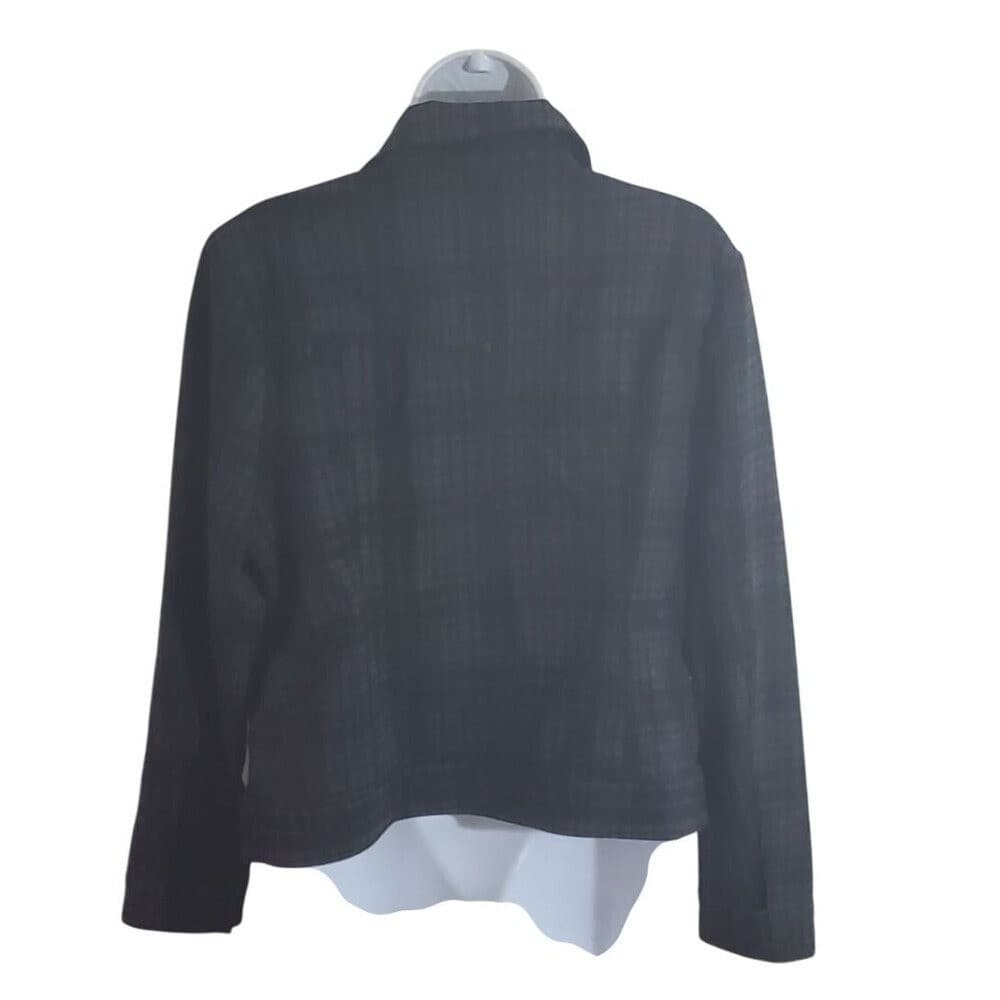 Liverpool Jeans Co Plaid Zip-Up Jacket With Asymmetrical Zipper For Women - Thumbnail 6