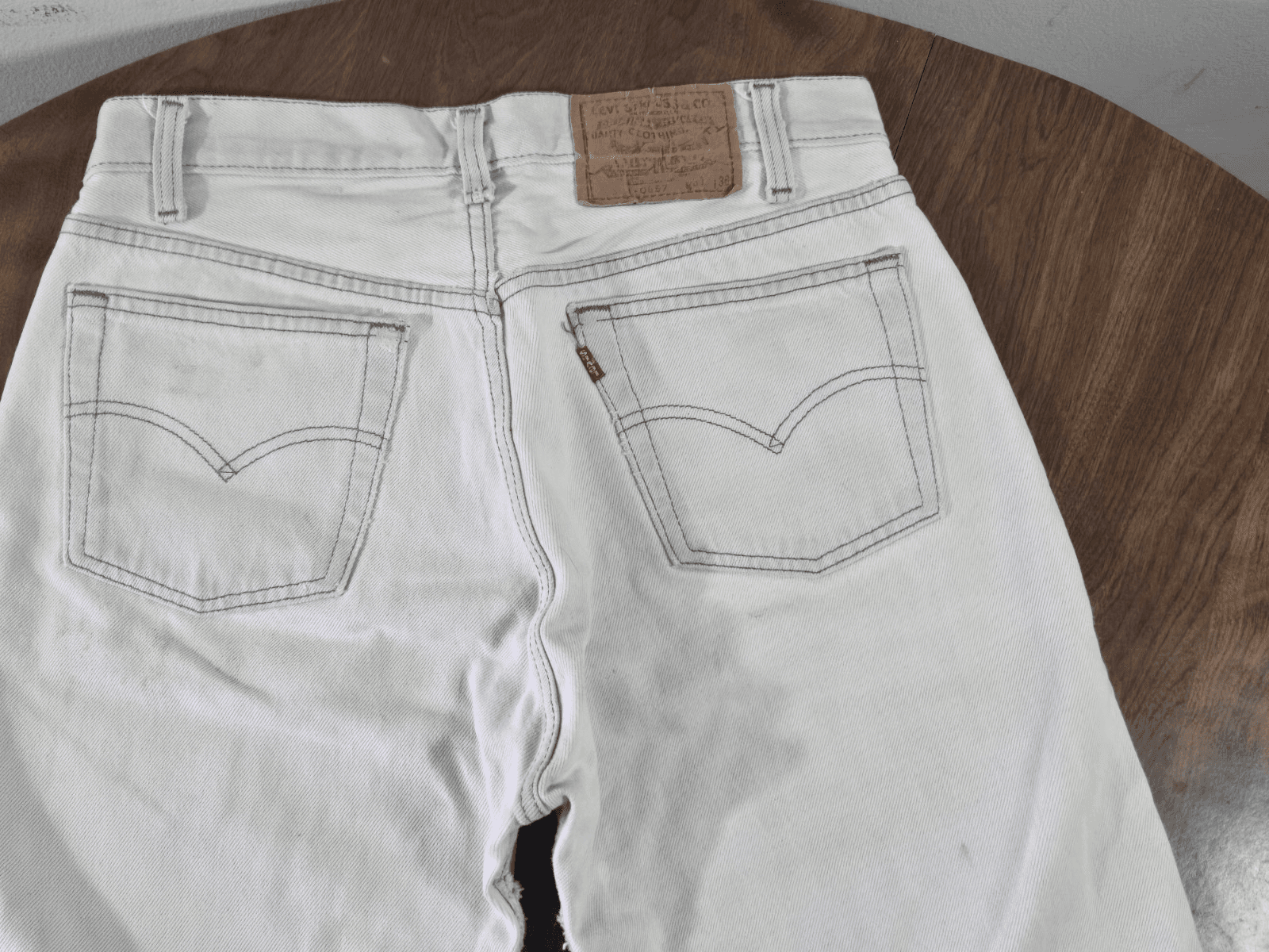 Vintage Levi’s 501 0657 31x36 Faded Grey Jeans 80s Made in USA Fit 30 x 36 - Thumbnail 3