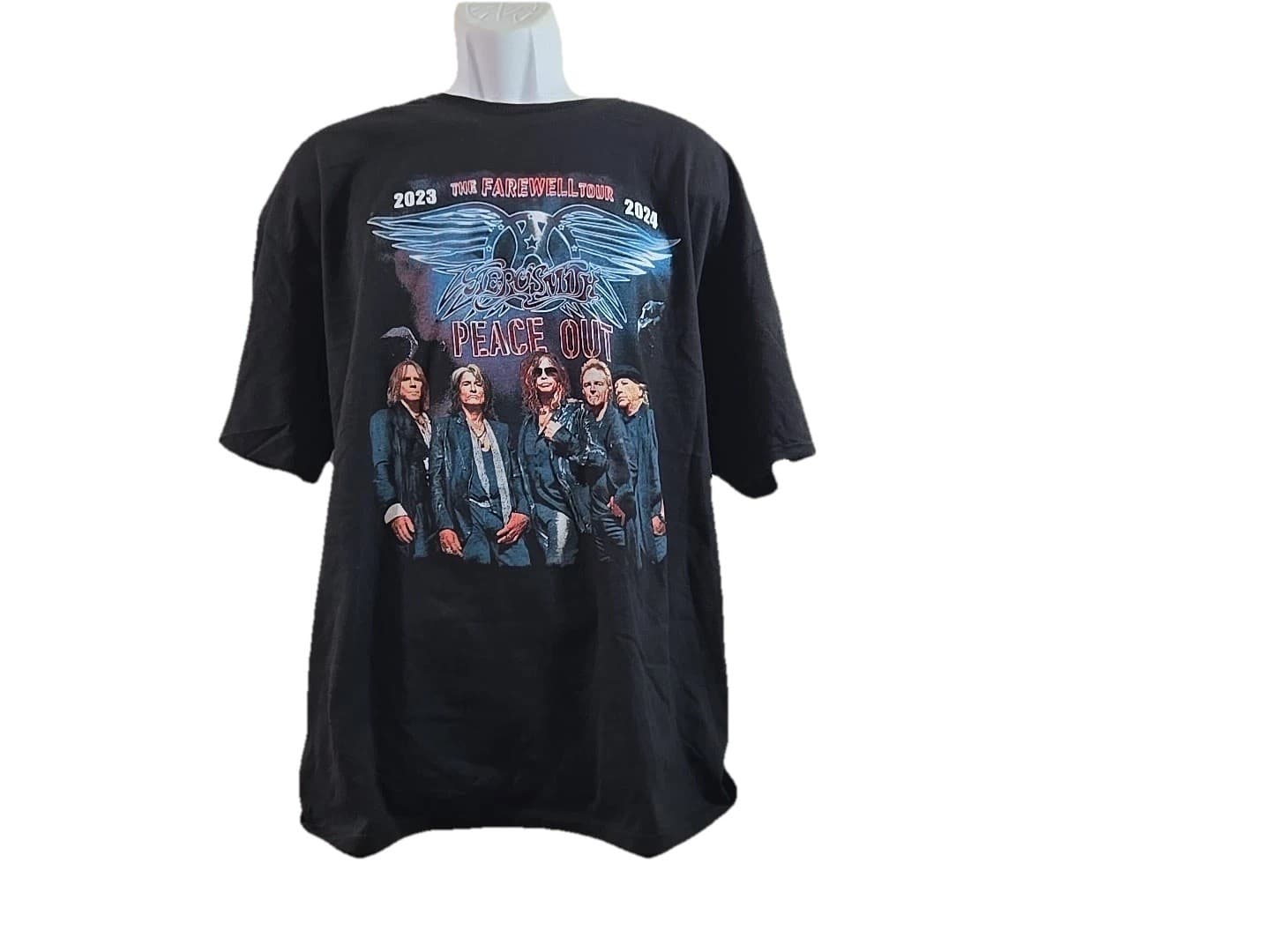 Aerosmith Peace Out Farewell Tour 2025 Shirt Delta Pro Weight Size XXL Black