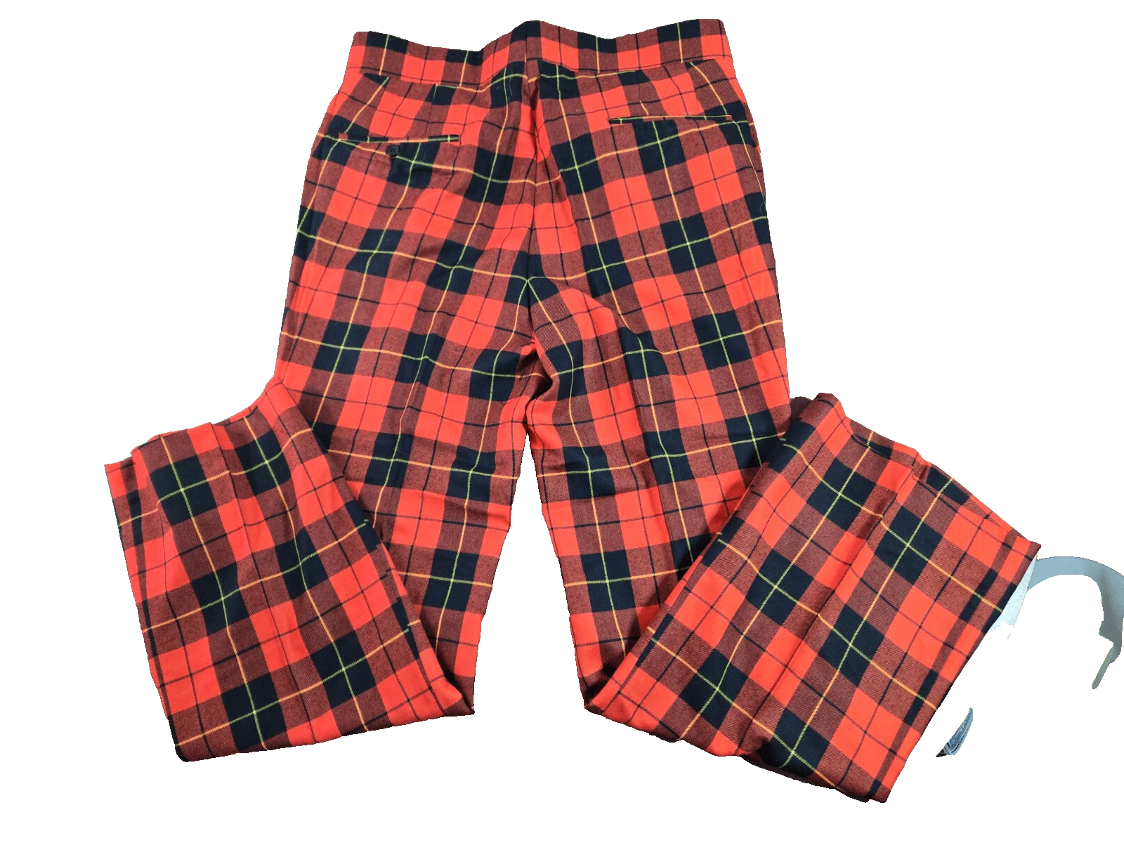 Varela Tartan Plaid Red Vintage Styled In California Flare Men’s Vintage 36 X 32 - Thumbnail 3