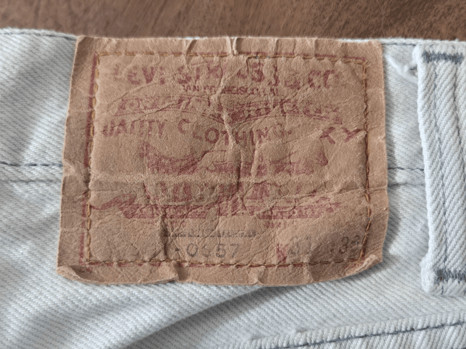 Vintage Levi’s 501 0657 31x36 Faded Grey Jeans 80s Made in USA Fit 30 x 36 - Thumbnail 6