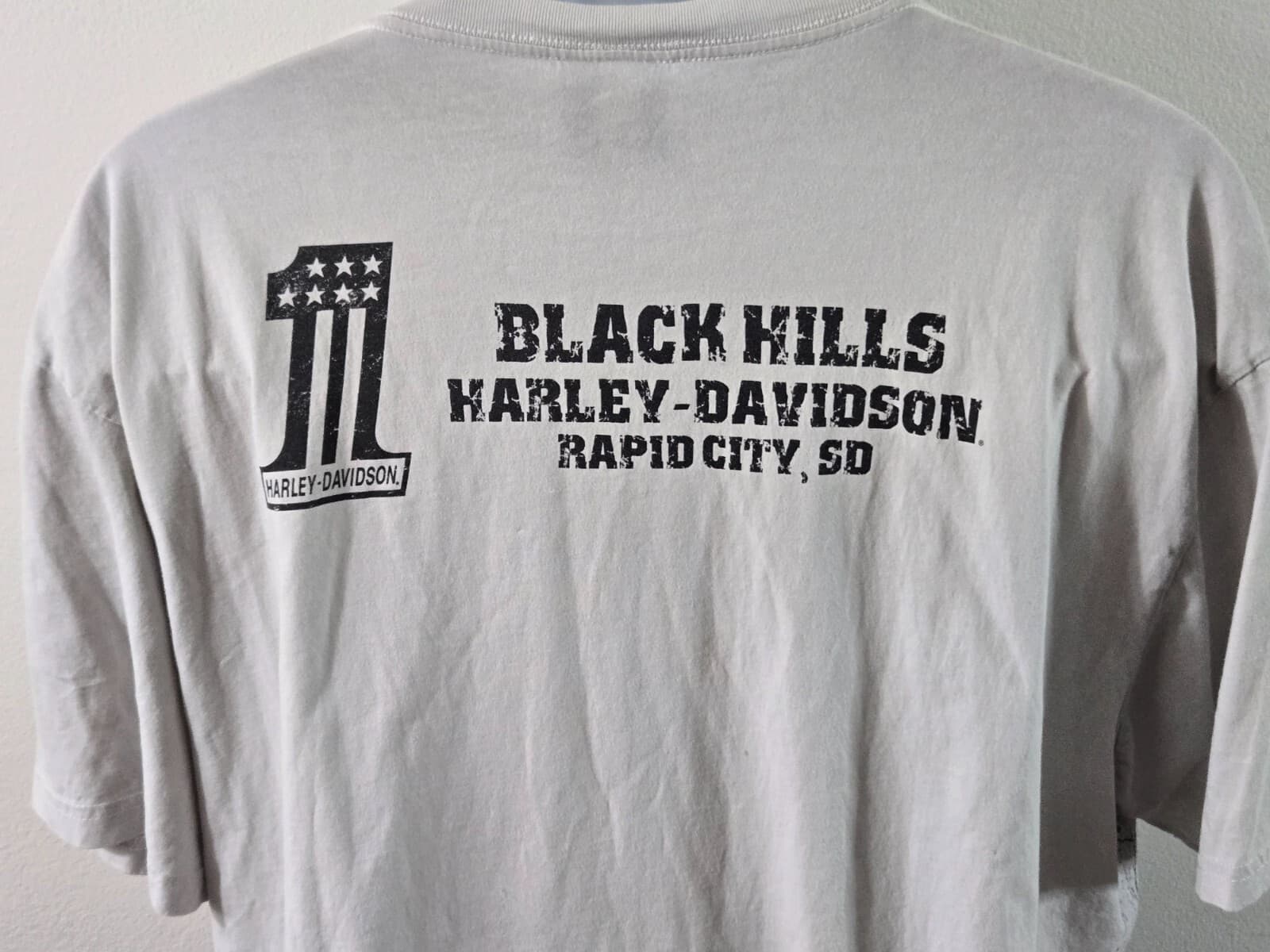 Harley Davidson T Shirt Graphic Tee Shirt Gray Size 2XL Black Hills SE 2017 - Thumbnail 5