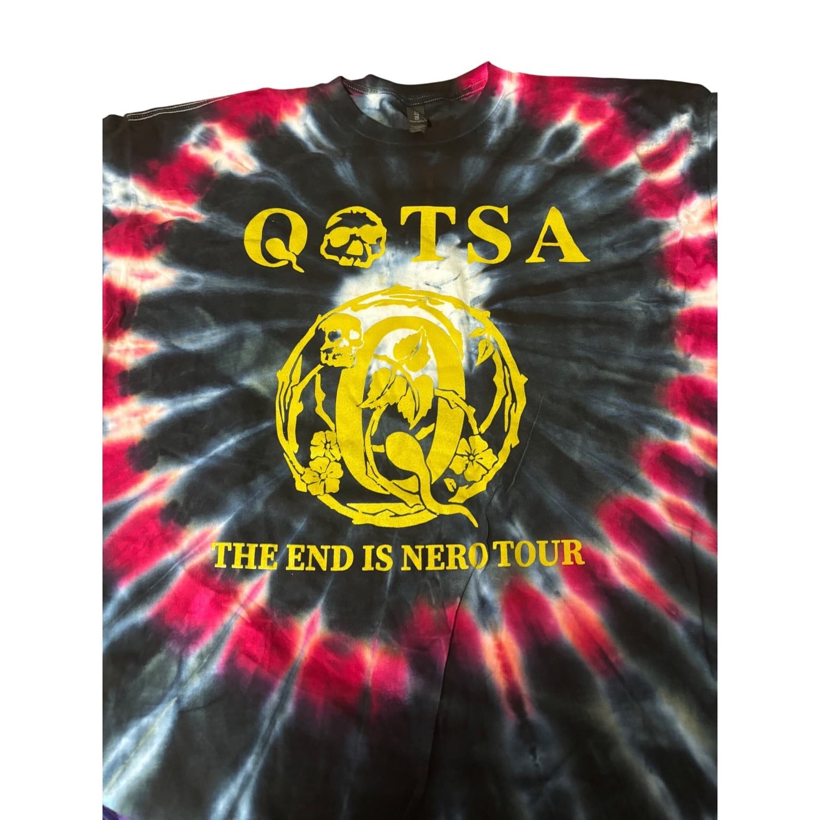 Queens of the Stone Age The End Is Nero Tour Tie Dye T-Shirt Mens 2XL QOTSA Kill - Thumbnail 3