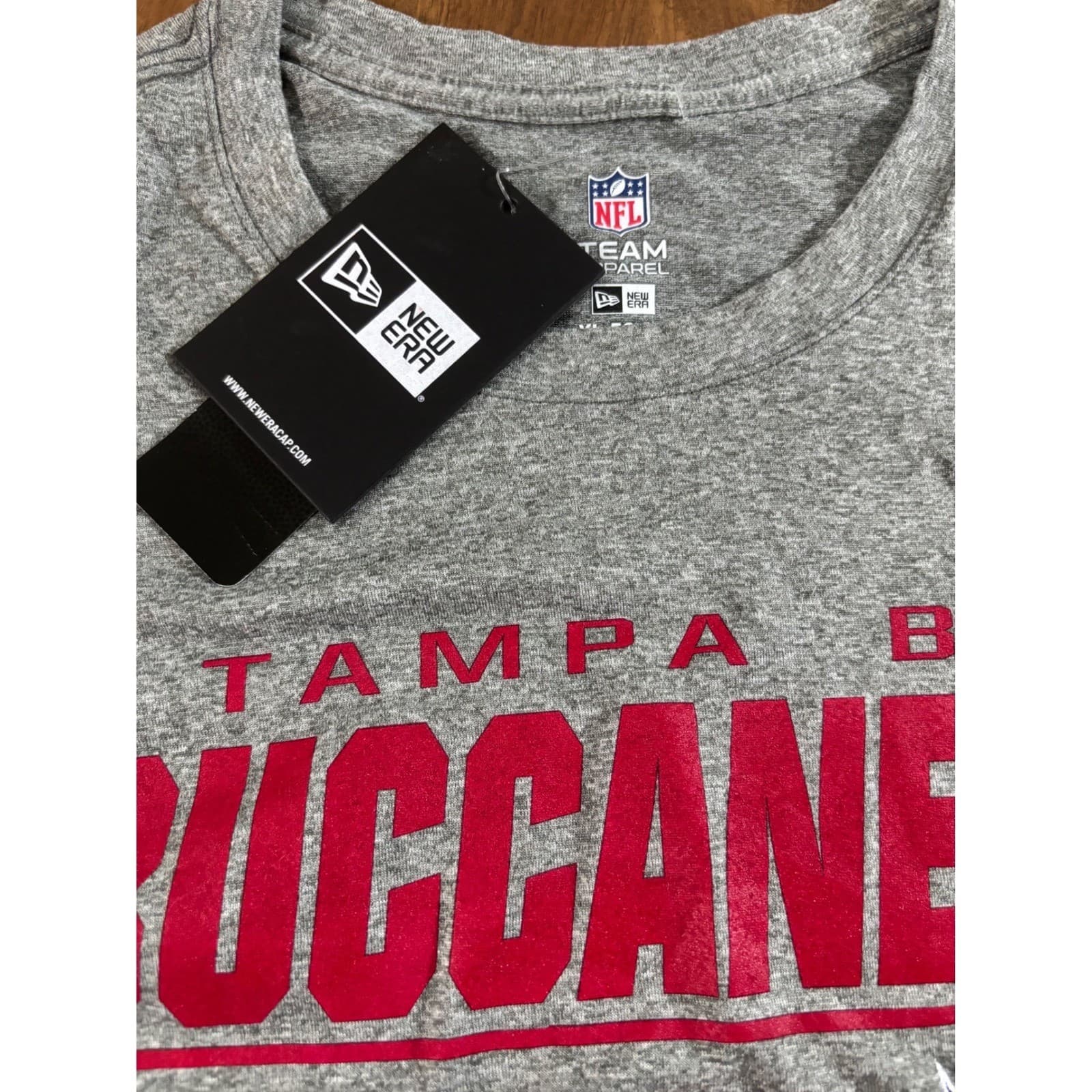 New Era NFL Tampa Bay Buccaneers Team Apparel T Shirt XL EG TG Gray Polyester - Thumbnail 3