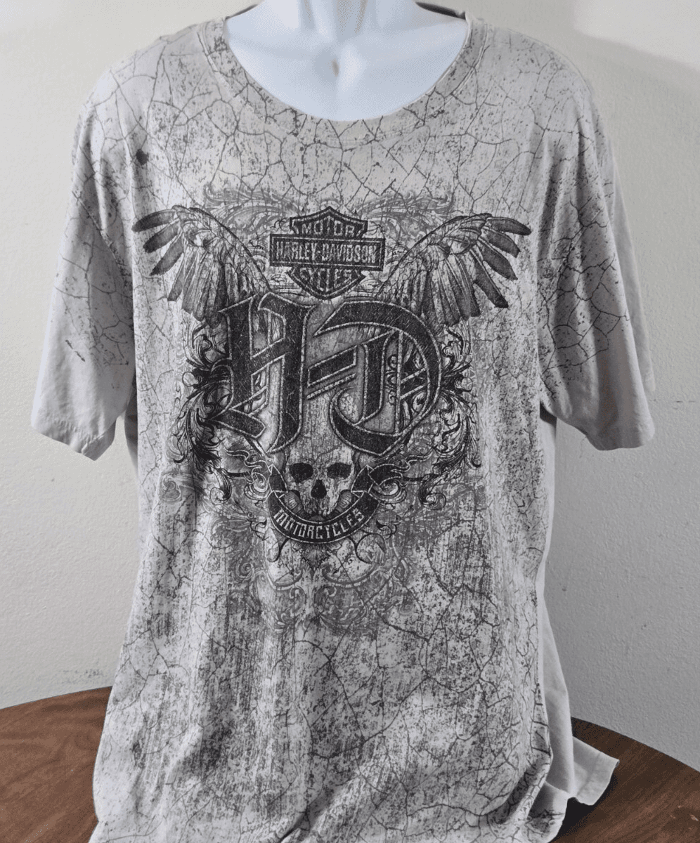 Harley Davidson T Shirt Graphic Tee Shirt Gray Size 2XL Black Hills SE 2017 - Thumbnail 2