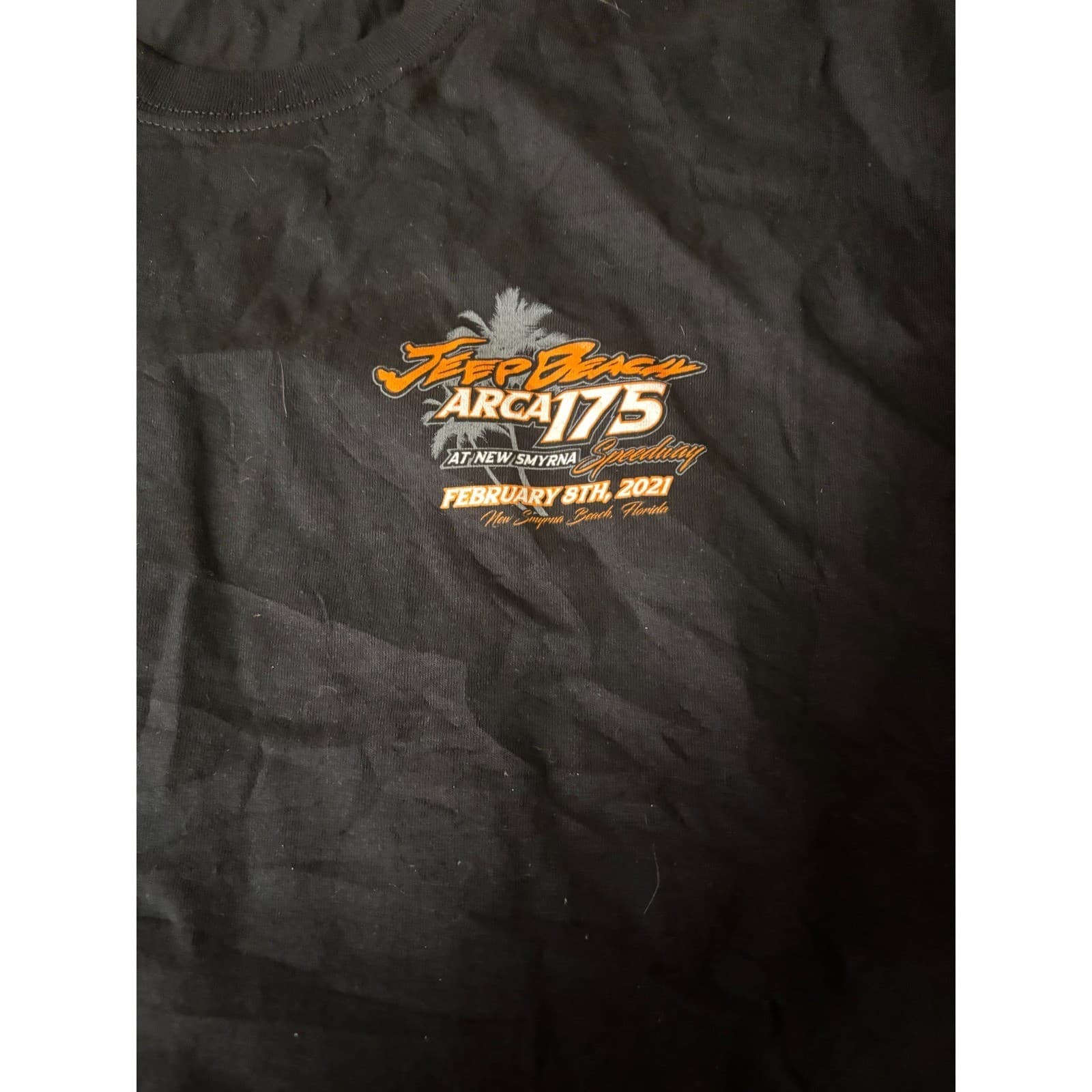 Jeep Beach ARCA 175 New Smyrna Speedway Racing T-Shirt Mens 3XL Black 2021 Car - Thumbnail 2