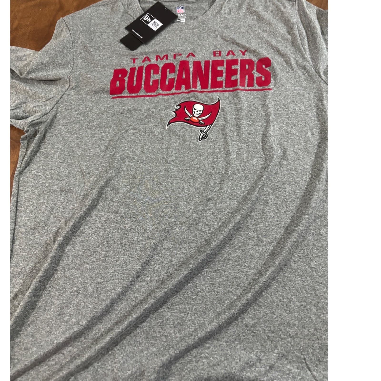 New Era NFL Tampa Bay Buccaneers Team Apparel T Shirt XL EG TG Gray Polyester - Thumbnail 4