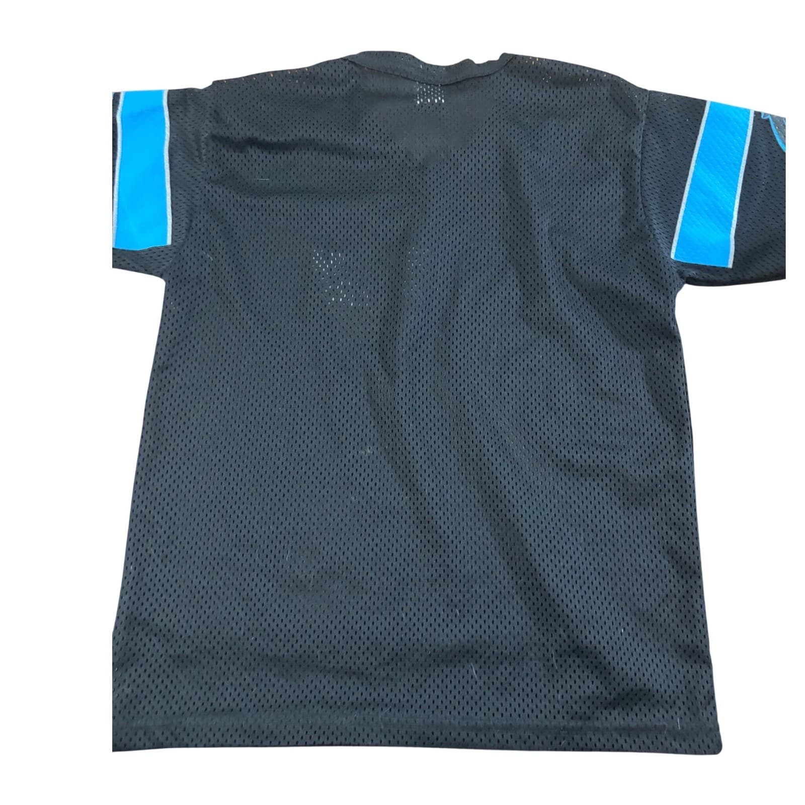 Kids Franklin Carolina Panthers Mesh Jersey Black Blue Size M - Thumbnail 2
