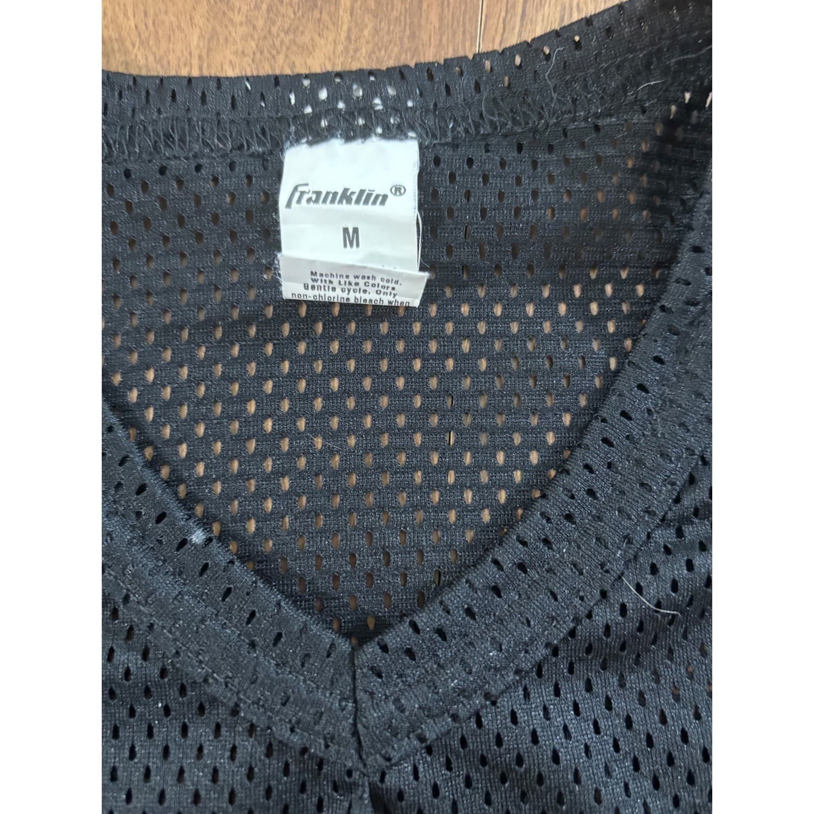 Kids Franklin Carolina Panthers Mesh Jersey Black Blue Size M - Thumbnail 3